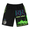 Rich Vibes Taj Mahal City Volt RR Tiger Shield Black - Men's Board Shorts (AOP)