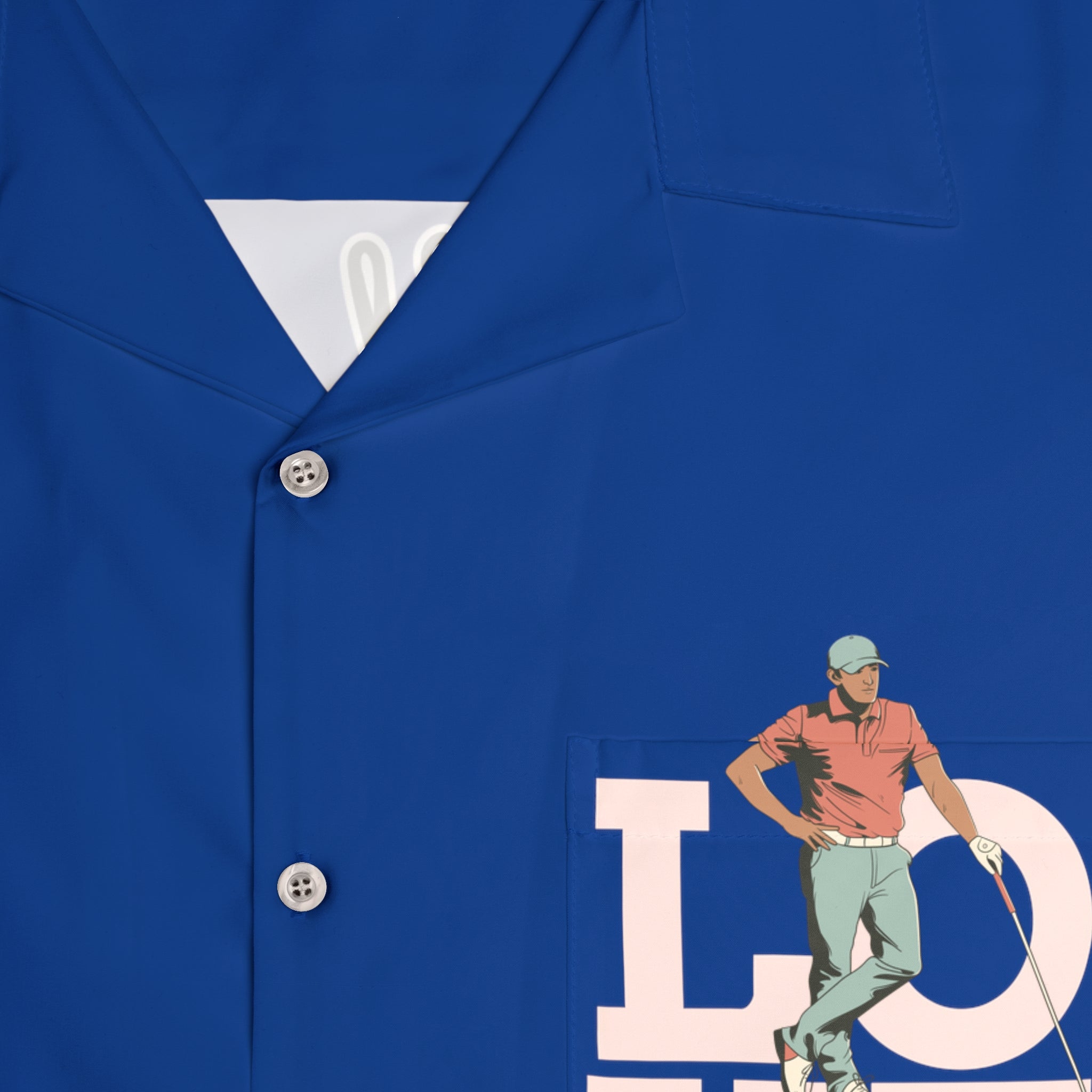 Rich Vibes RV Golfer's Love Chill Vibes - Men's Hawaiian Shirt (AOP)Royal Blue