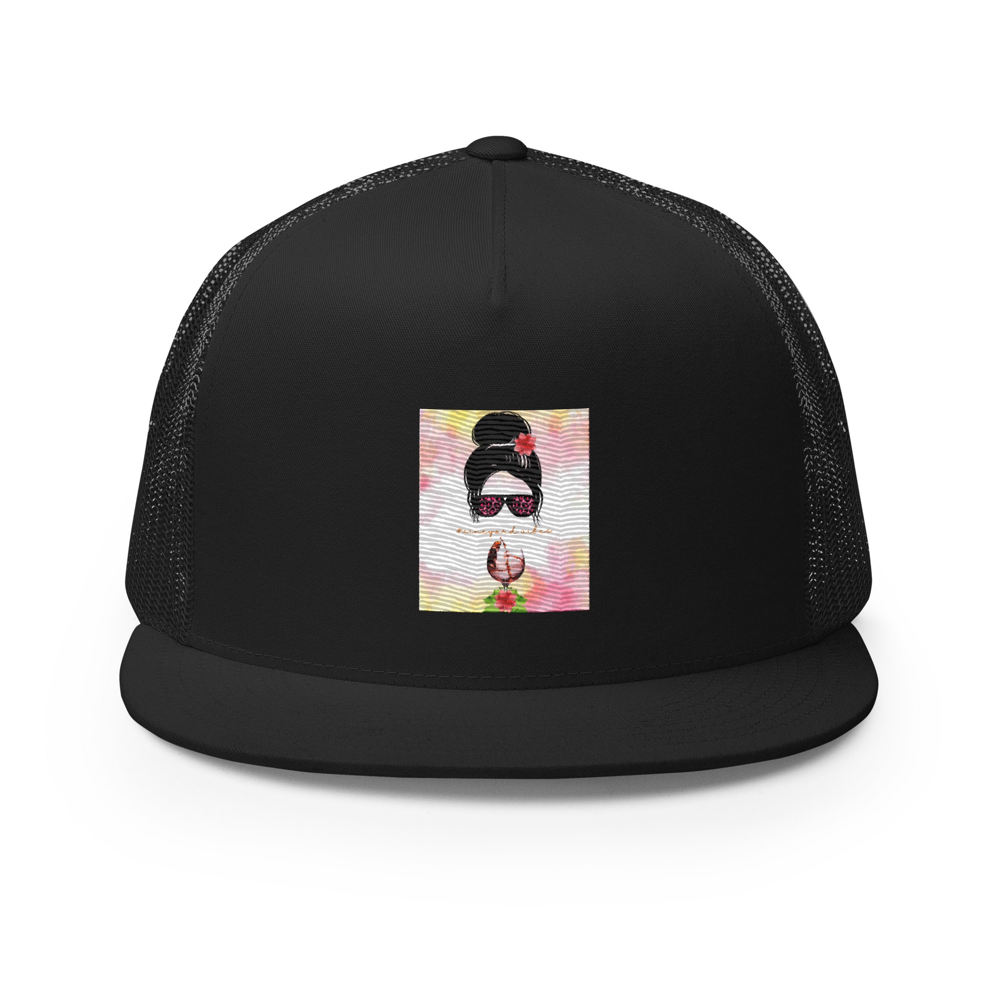 Vineyard Vibes Pink Water Color - Trucker Cap