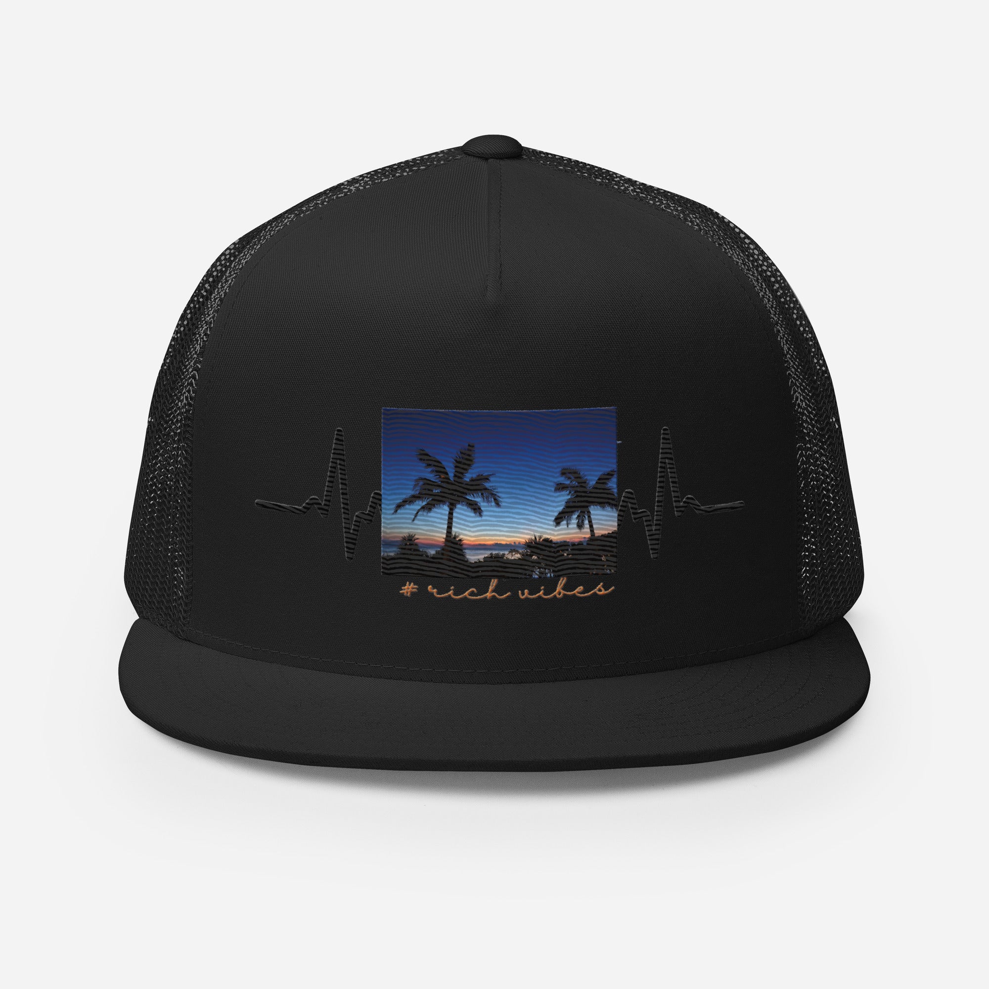 RV5 Rich Vibes Okinawa Beach Pulse Black - Trucker Cap
