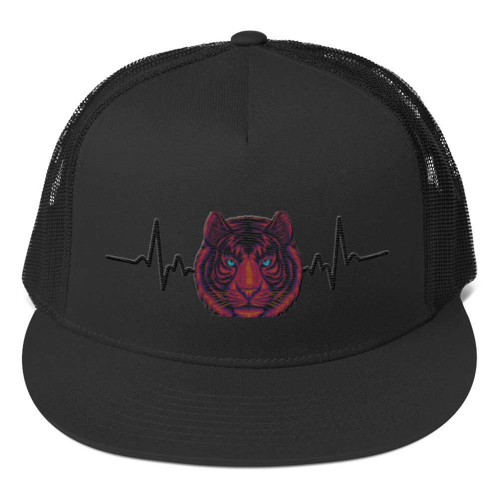 RV5 Purple Heart Tiger Pulse Black - Trucker Cap