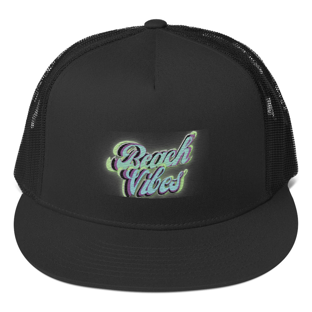 RICH VIBES Aqua Green Beach Vibes Black - Trucker Cap