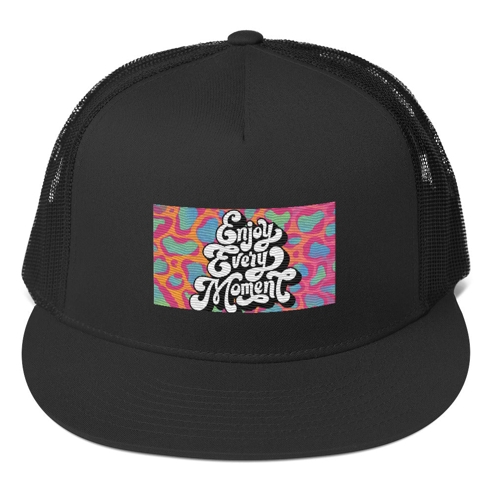 Rich Drip Enjoy Every Moment Psychedelic - Trucker Cap