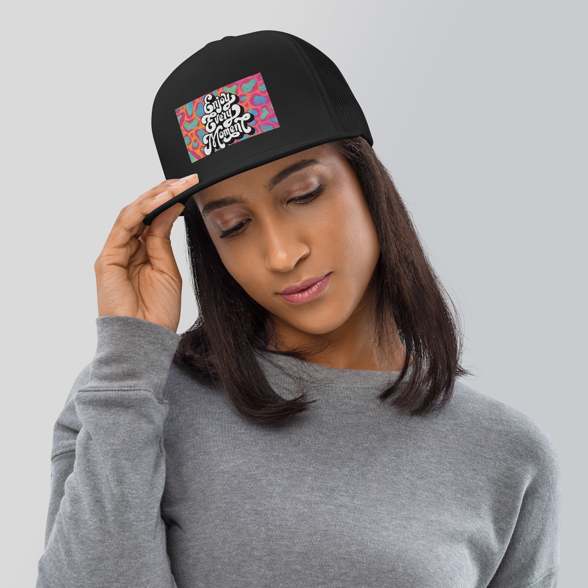 Rich Drip Enjoy Every Moment Psychedelic - Trucker Cap