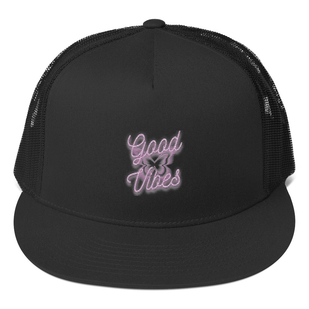 Rich Drip Good Vibes Only Purple ButterFly - Trucker Cap