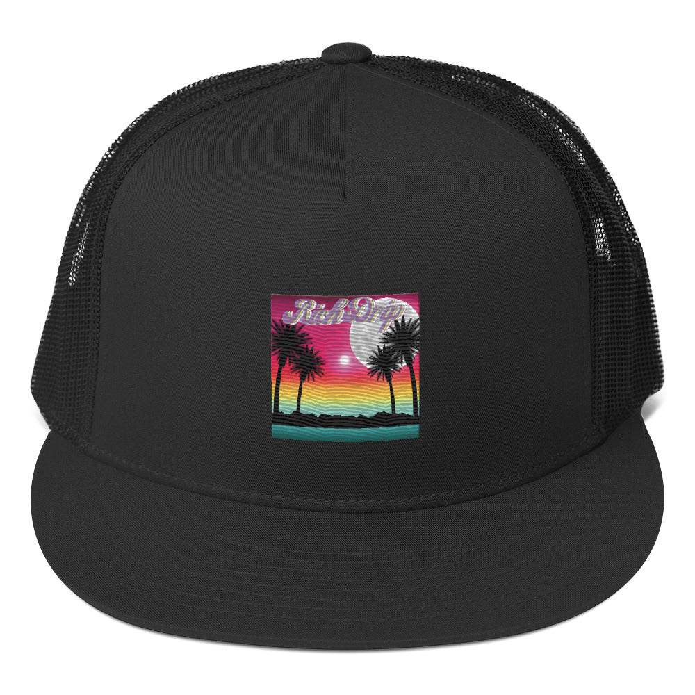 Rich Vibes Purple Sunset Rich Drip 1.0 Black - Trucker Cap