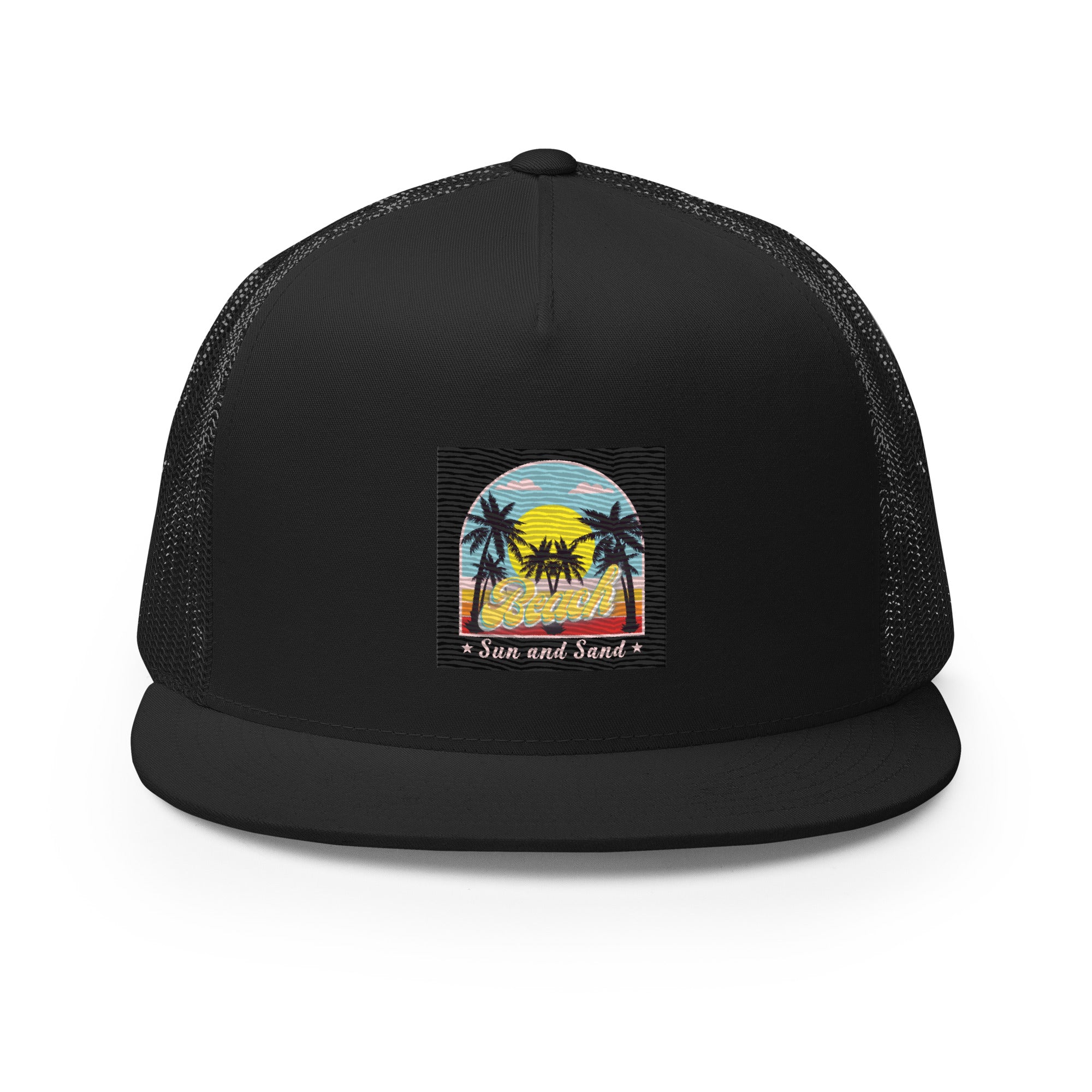 Rich Vibes Beach Sun and Sand Black - Trucker Cap