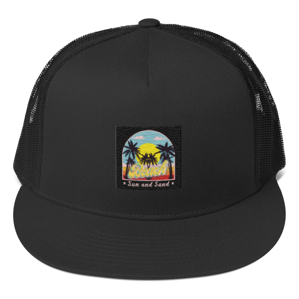 Rich Drip Beach Sun and Sand Black - Trucker Cap