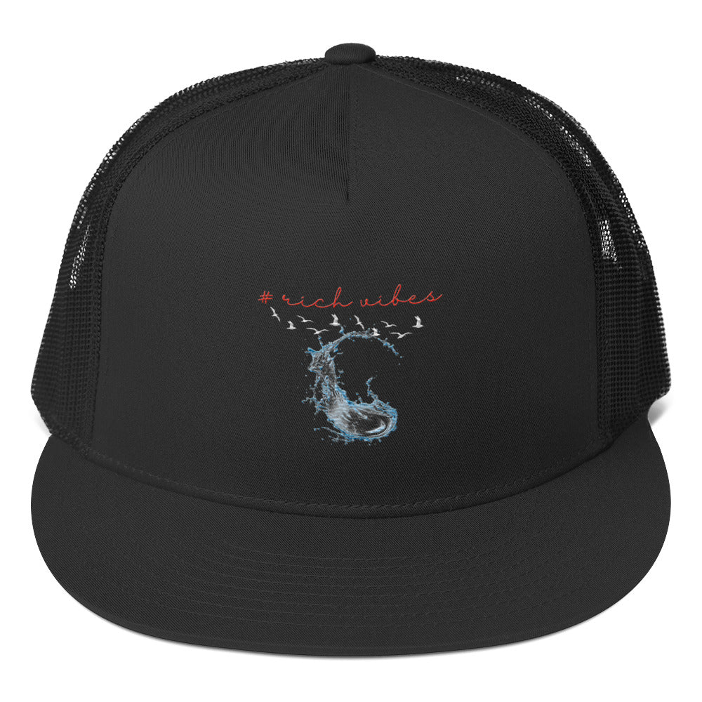 Rich Vibes Rich Drip Splash Black 1.0 - Trucker Cap