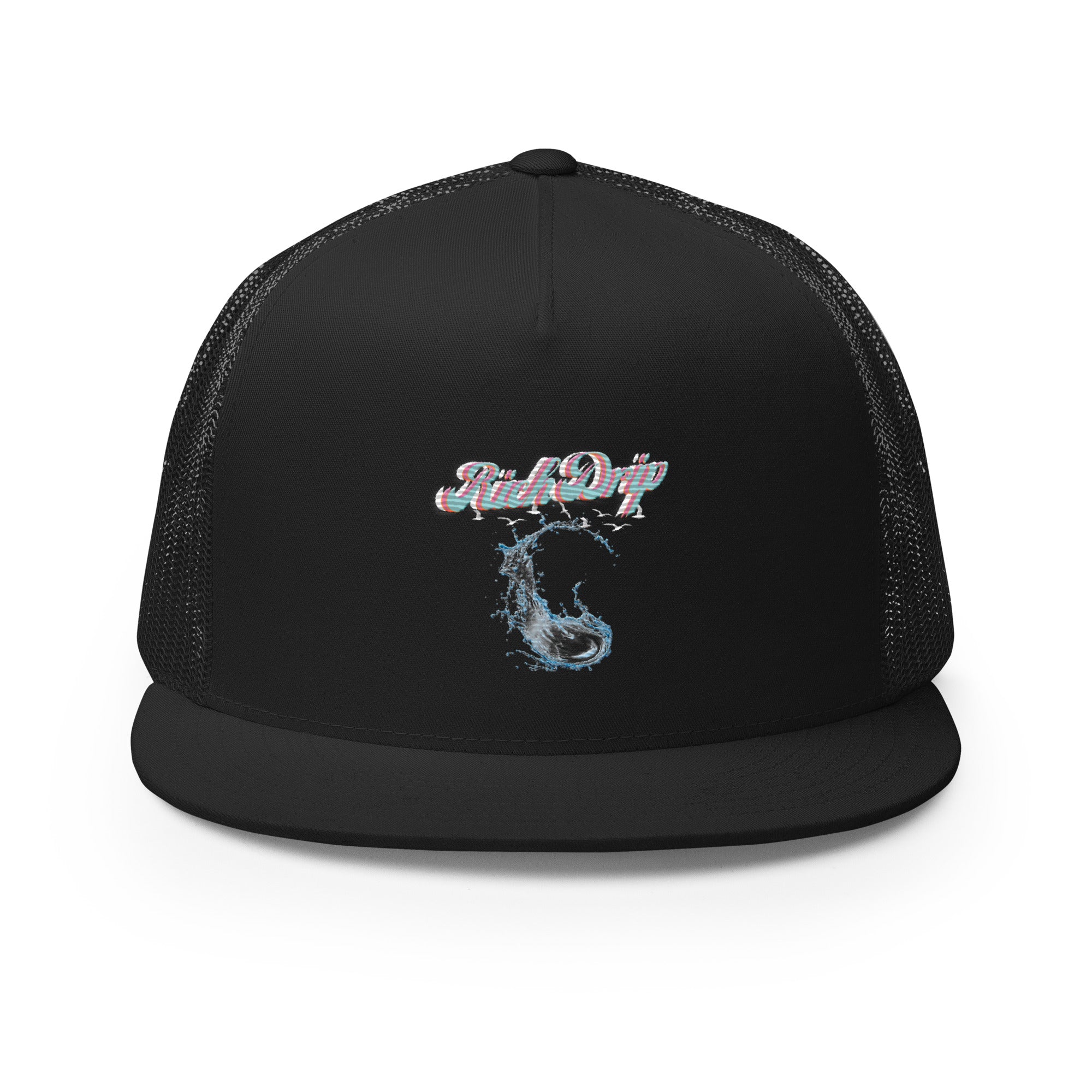 Rich Vibes Miami Beach Sunset Rich Drip Splash Black 1.0 - Trucker Cap