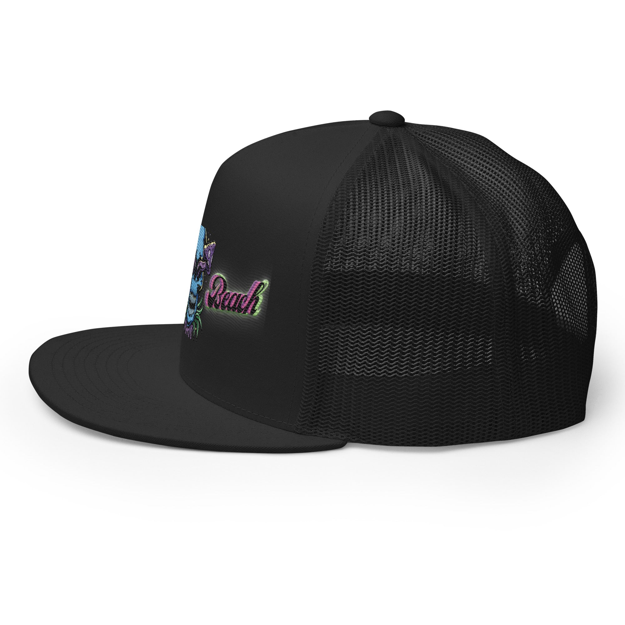 RV5 Brand Of The Brave Purple Shroom Skull Vibes Black - Trucker Cap