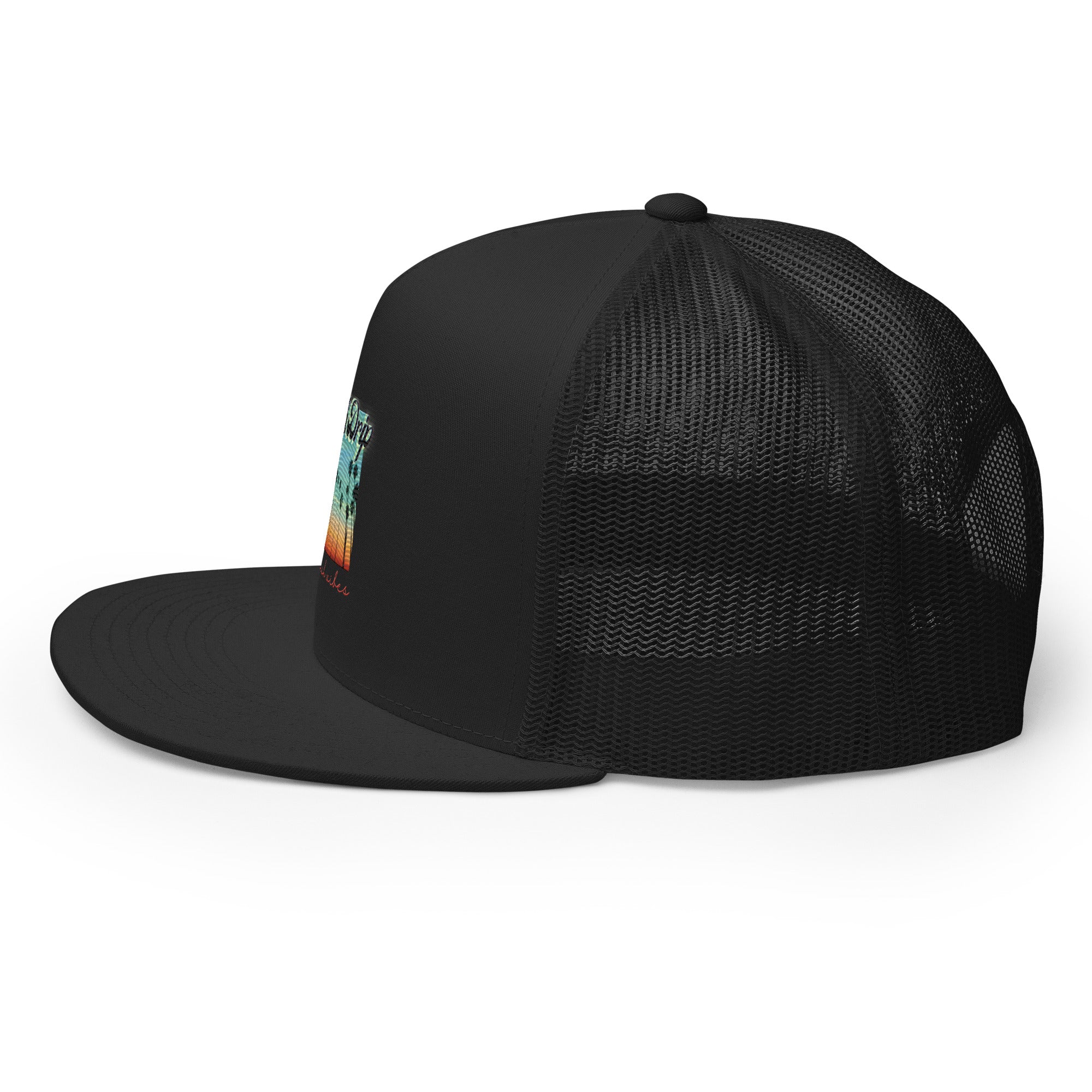 RV Rich Drip Multi Colored Beach Sunset Drip Signature Black 1.0 - Trucker Cap