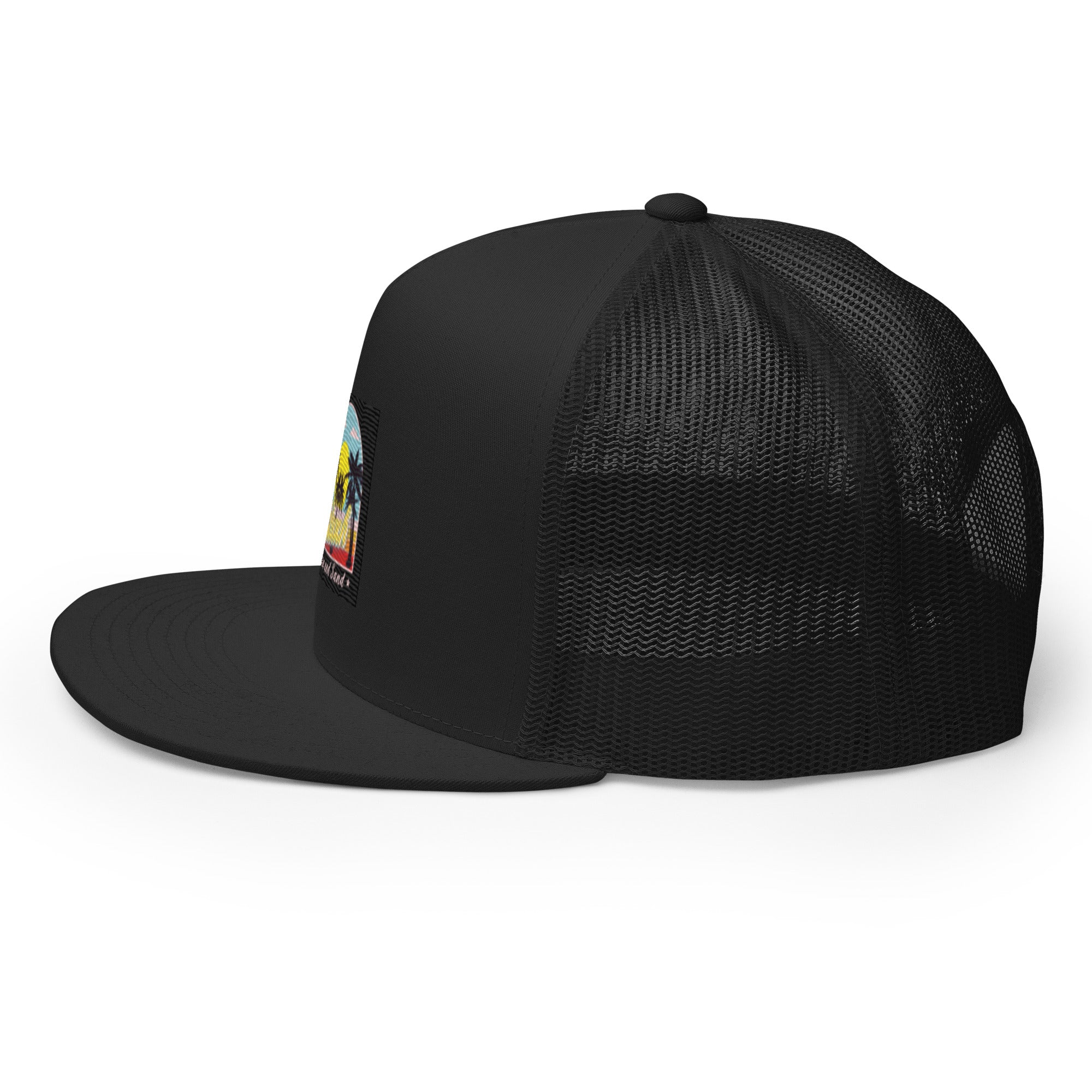 Vineyard Vibes Beach Sun and Sand Black - Trucker Cap