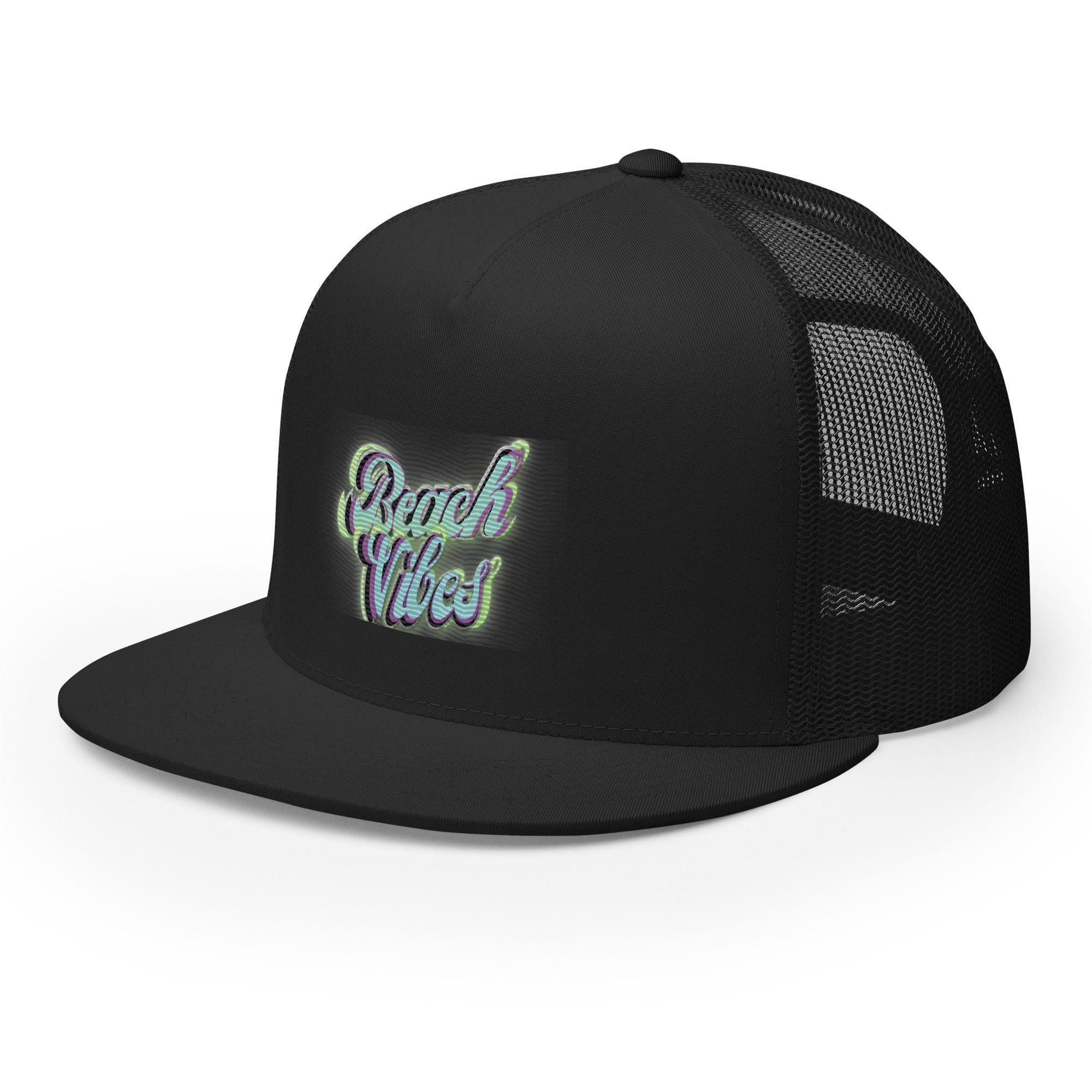 RICH VIBES Aqua Green Beach Vibes Black - Trucker Cap