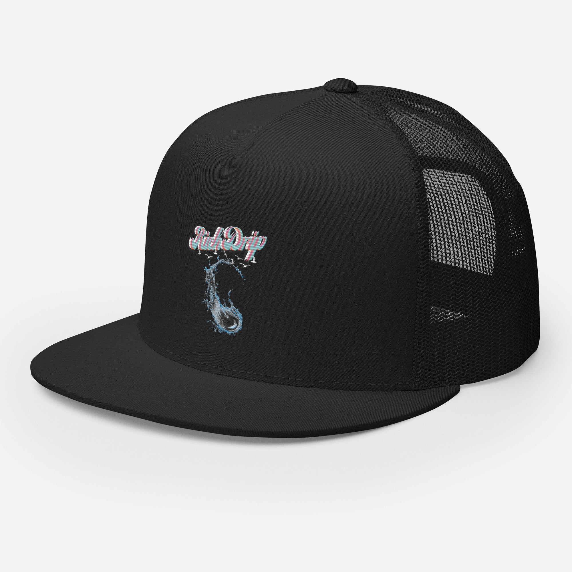 Rich Vibes Miami Beach Sunset Rich Drip Splash Black 1.0 - Trucker Cap