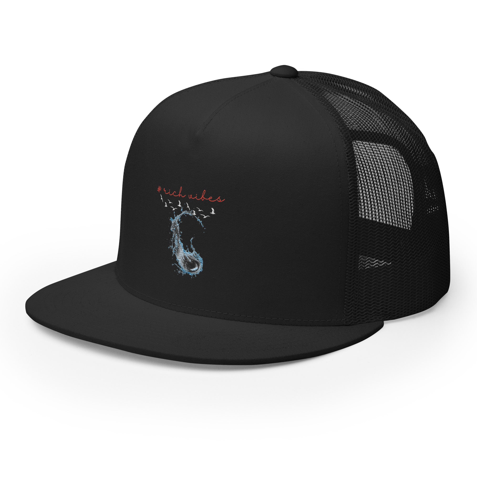 Rich Vibes Rich Drip Splash Black 1.0 - Trucker Cap