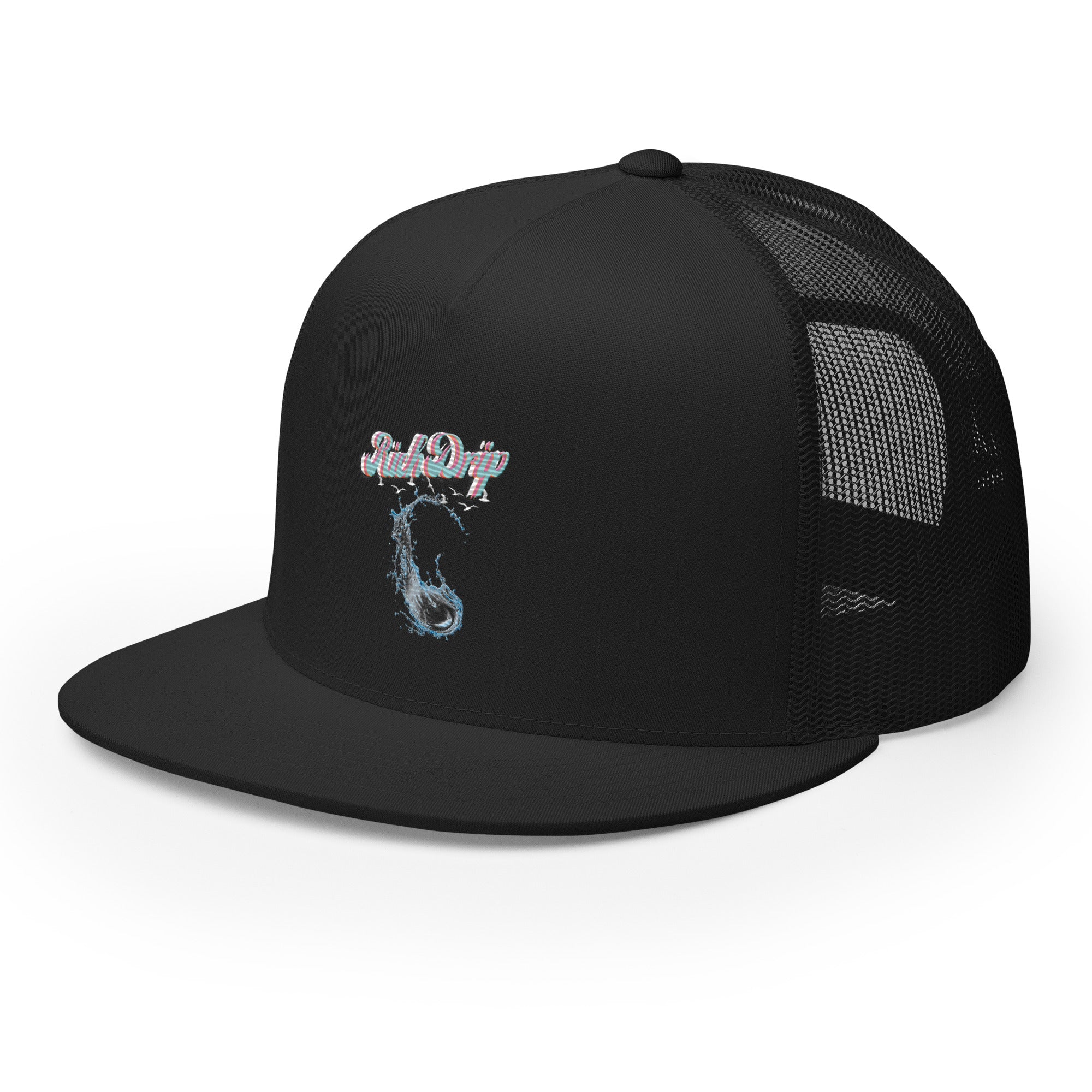 Rich Vibes Miami Beach Sunset Rich Drip Splash Black 1.0 - Trucker Cap