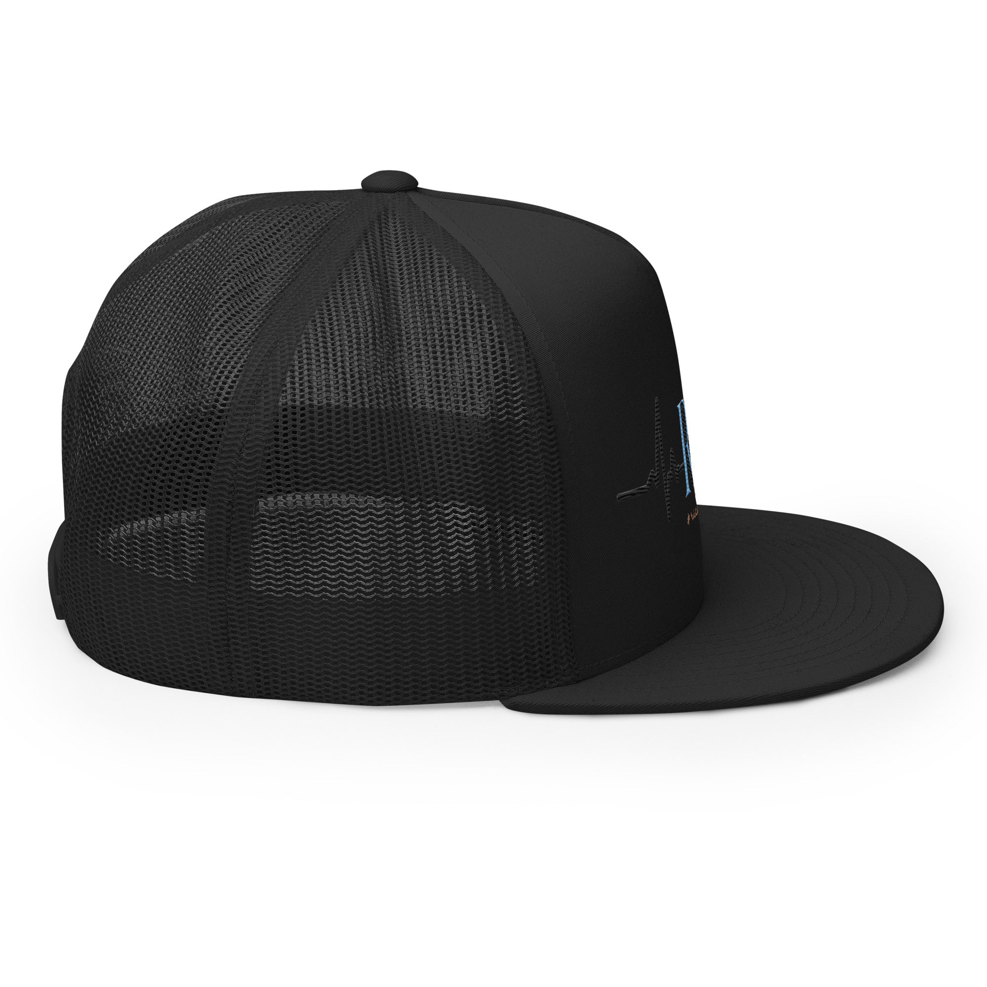 RV5 Rich Vibes Heart Pulse Black - Trucker Cap