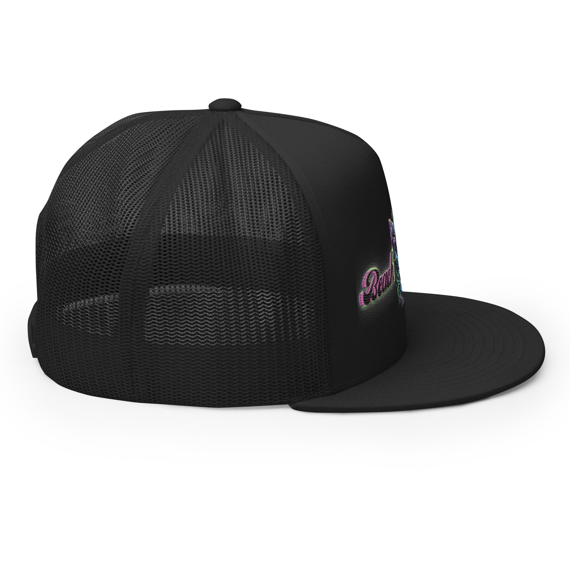 RV5 Brand Of The Brave Purple Shroom Skull Vibes Black - Trucker Cap