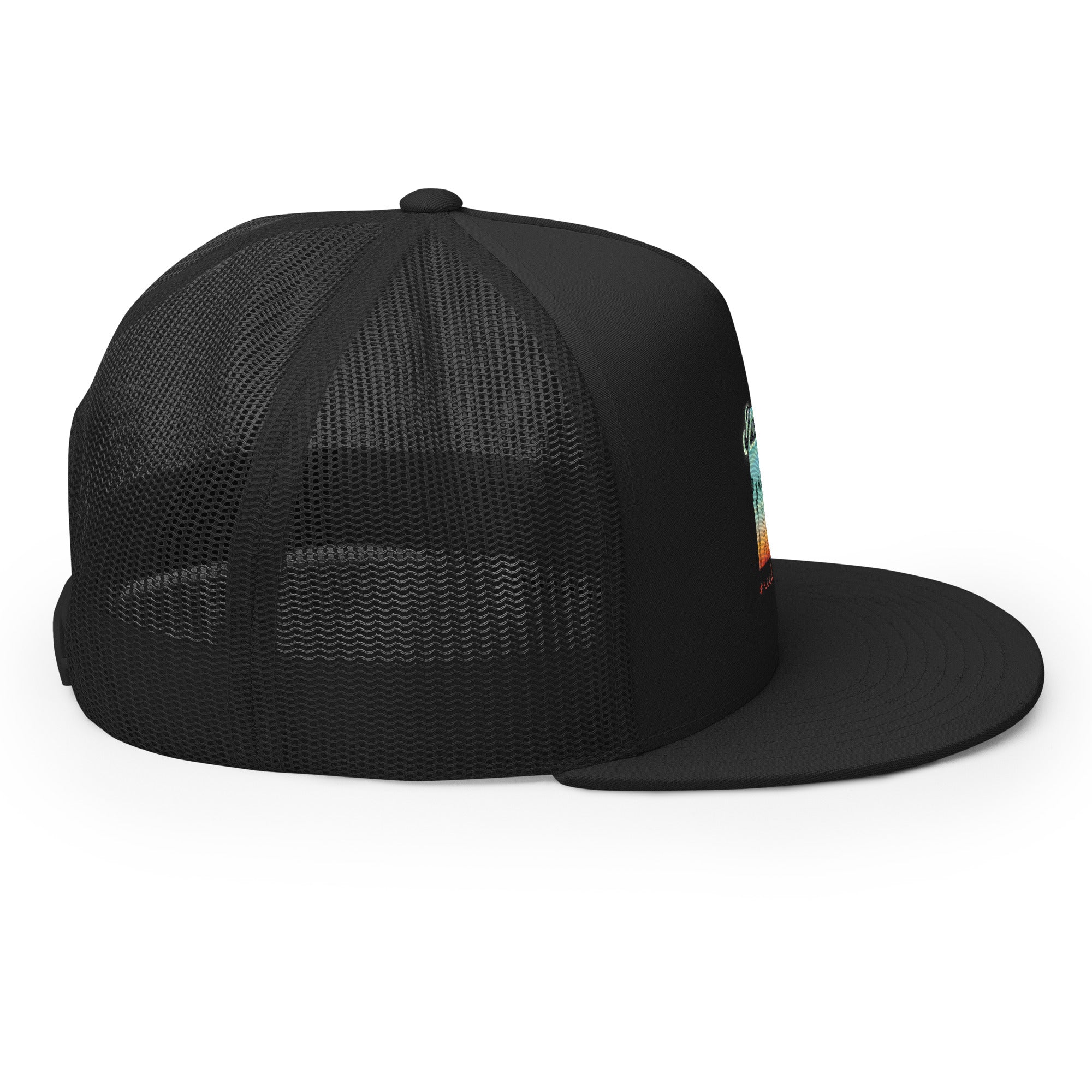 RV Rich Drip Multi Colored Beach Sunset Drip Signature Black 1.0 - Trucker Cap