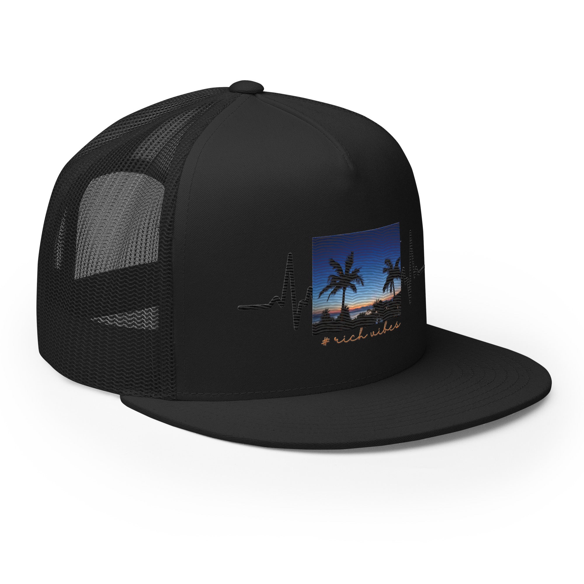 RV5 Rich Vibes Okinawa Beach Pulse Black - Trucker Cap