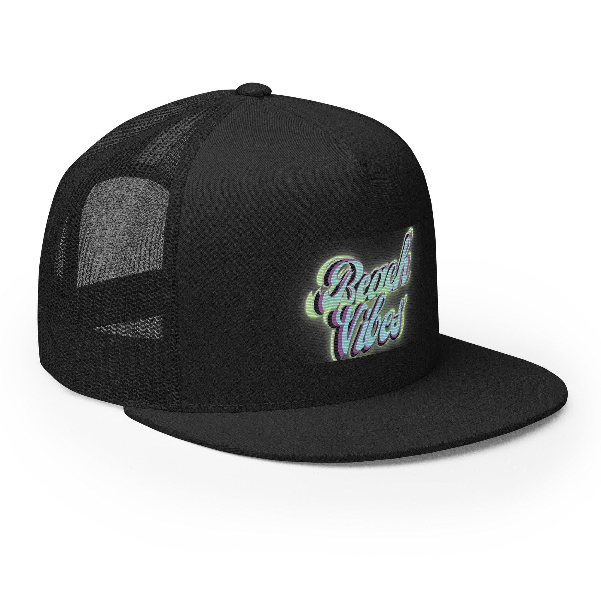 RICH VIBES Aqua Green Beach Vibes Black - Trucker Cap