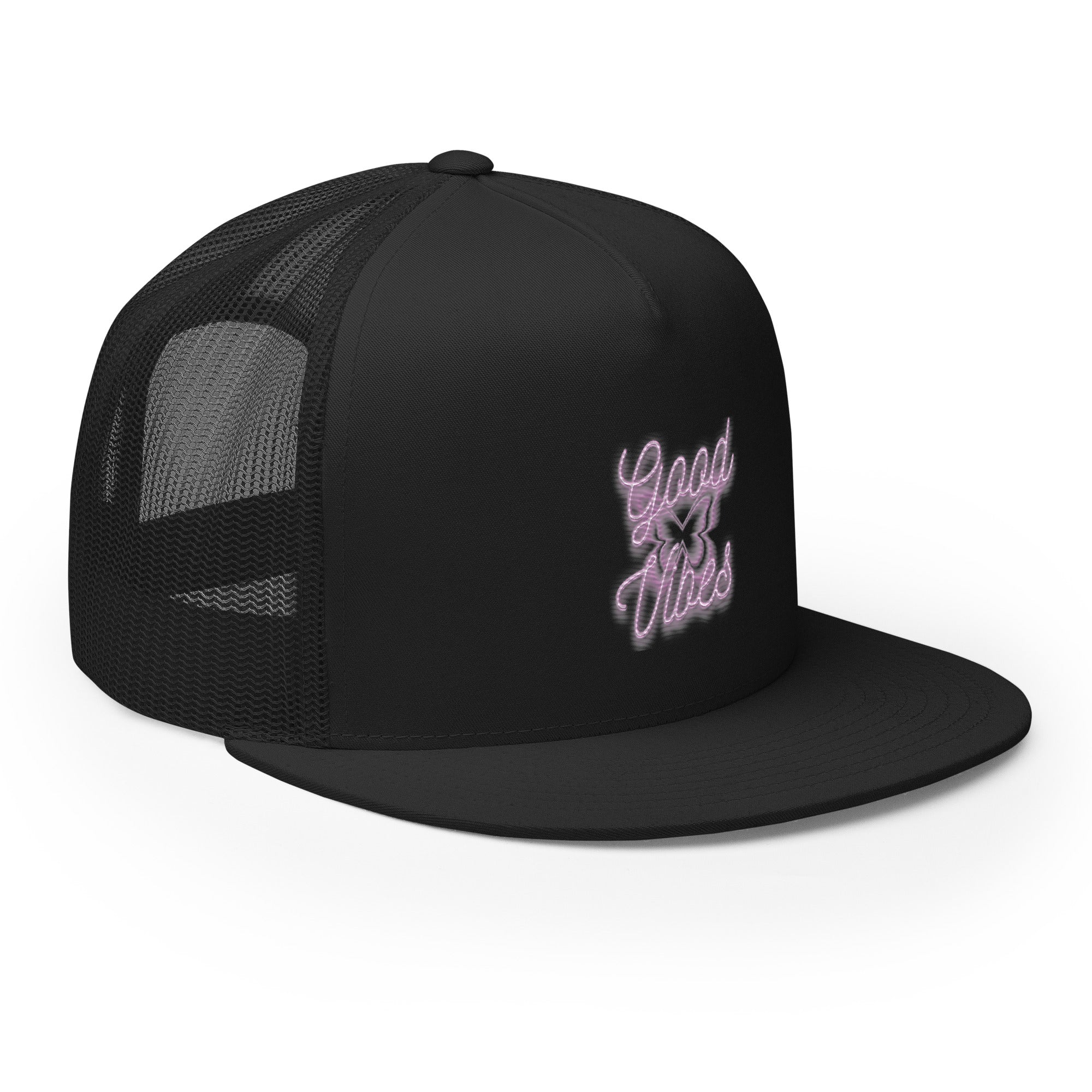 Rich Drip Good Vibes Only Purple ButterFly - Trucker Cap