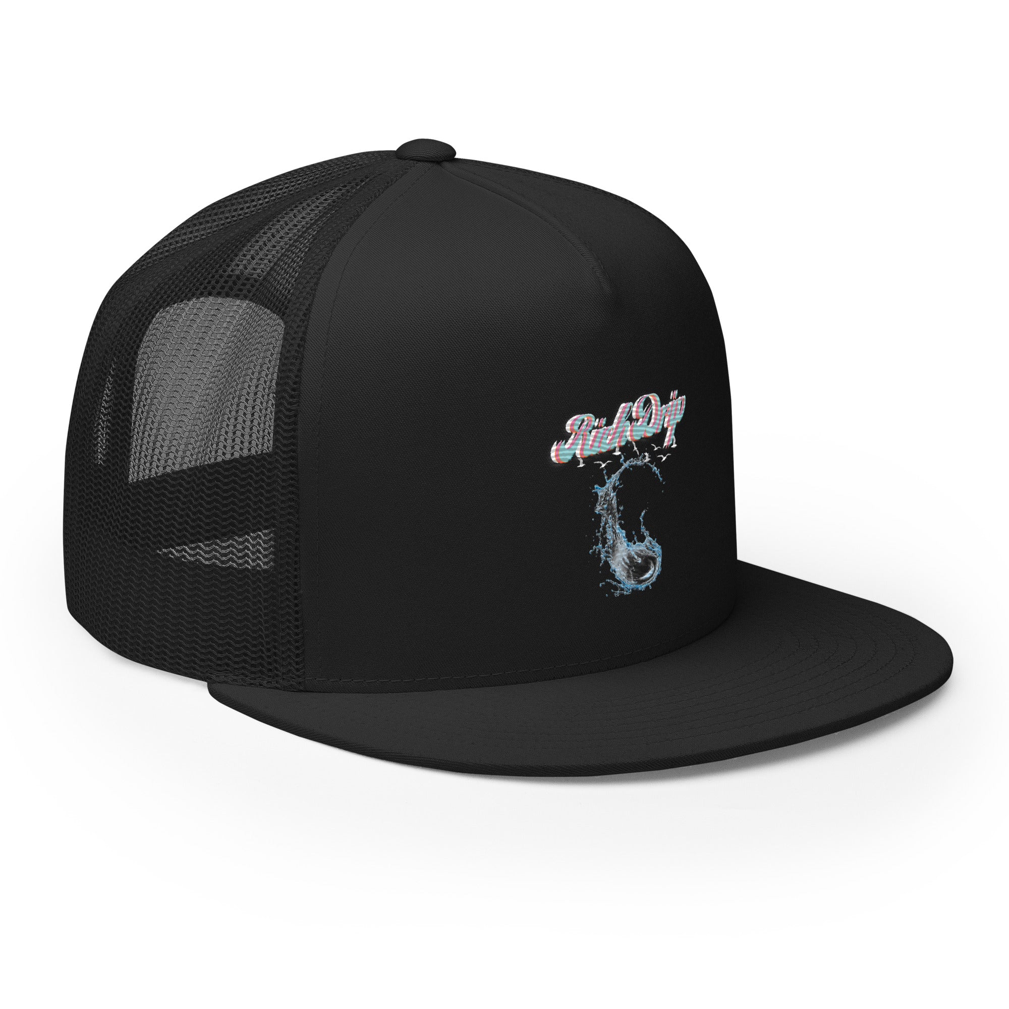 Rich Vibes Miami Beach Sunset Rich Drip Splash Black 1.0 - Trucker Cap