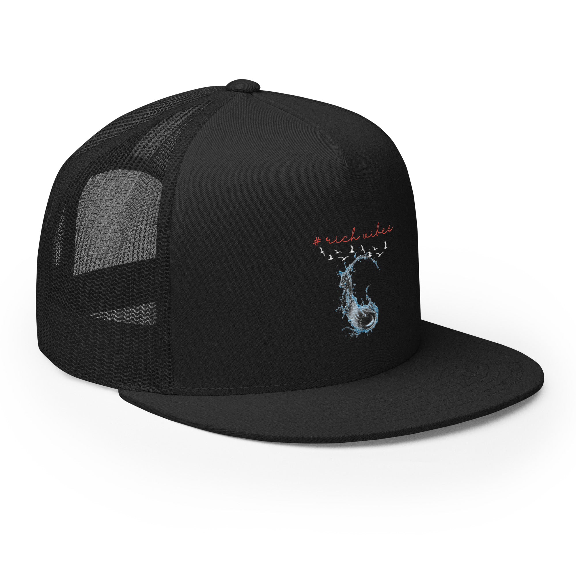 Rich Vibes Rich Drip Splash Black 1.0 - Trucker Cap