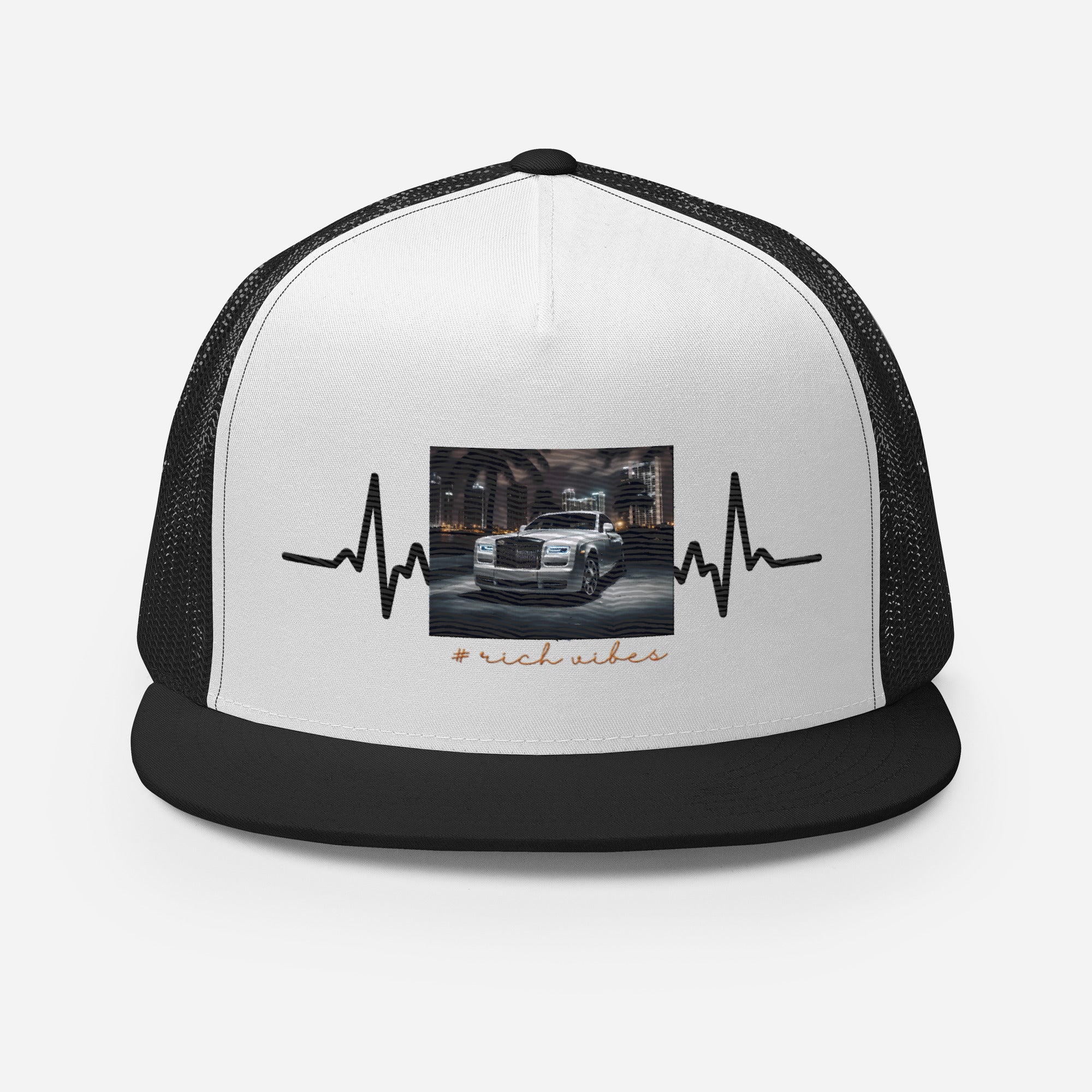 RV5 Rich Vibes RR Palm Tree Pulse Black - Trucker Cap