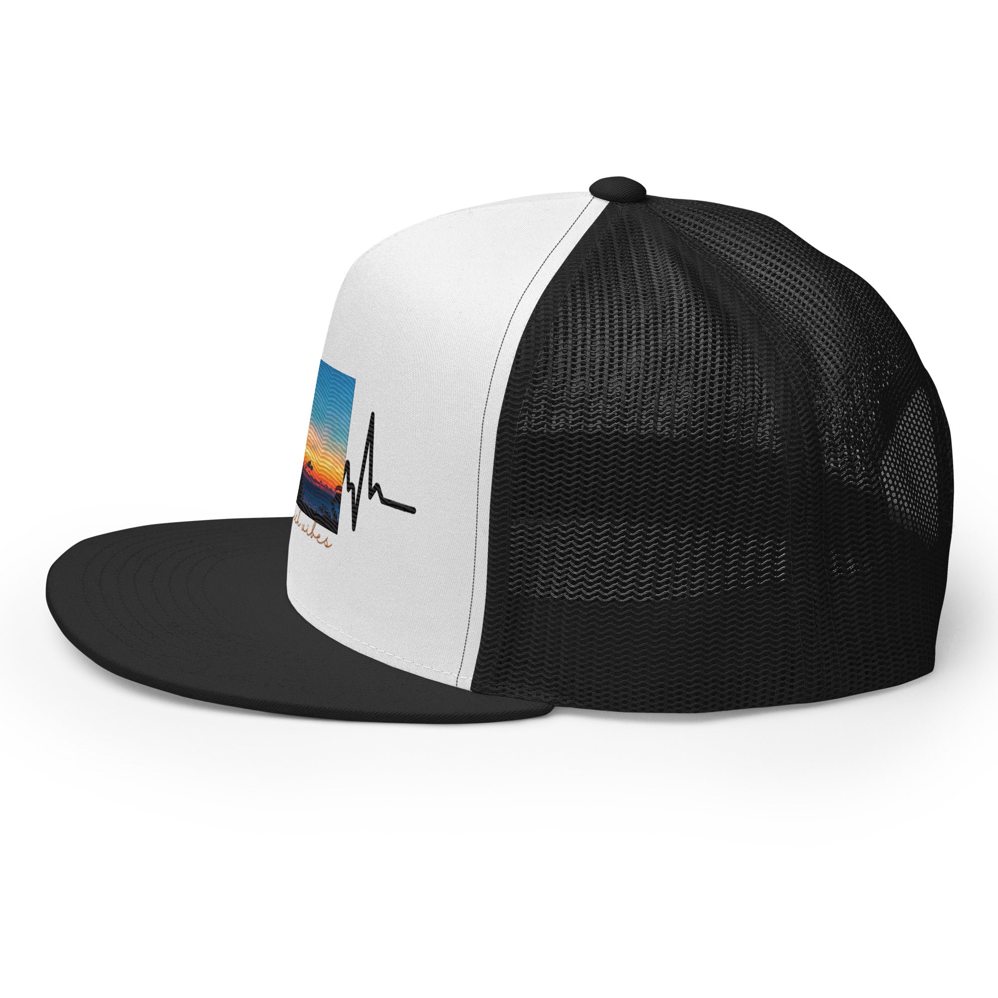 RV5 Rich Vibes Summer Sunset Pulse Black - Trucker Cap
