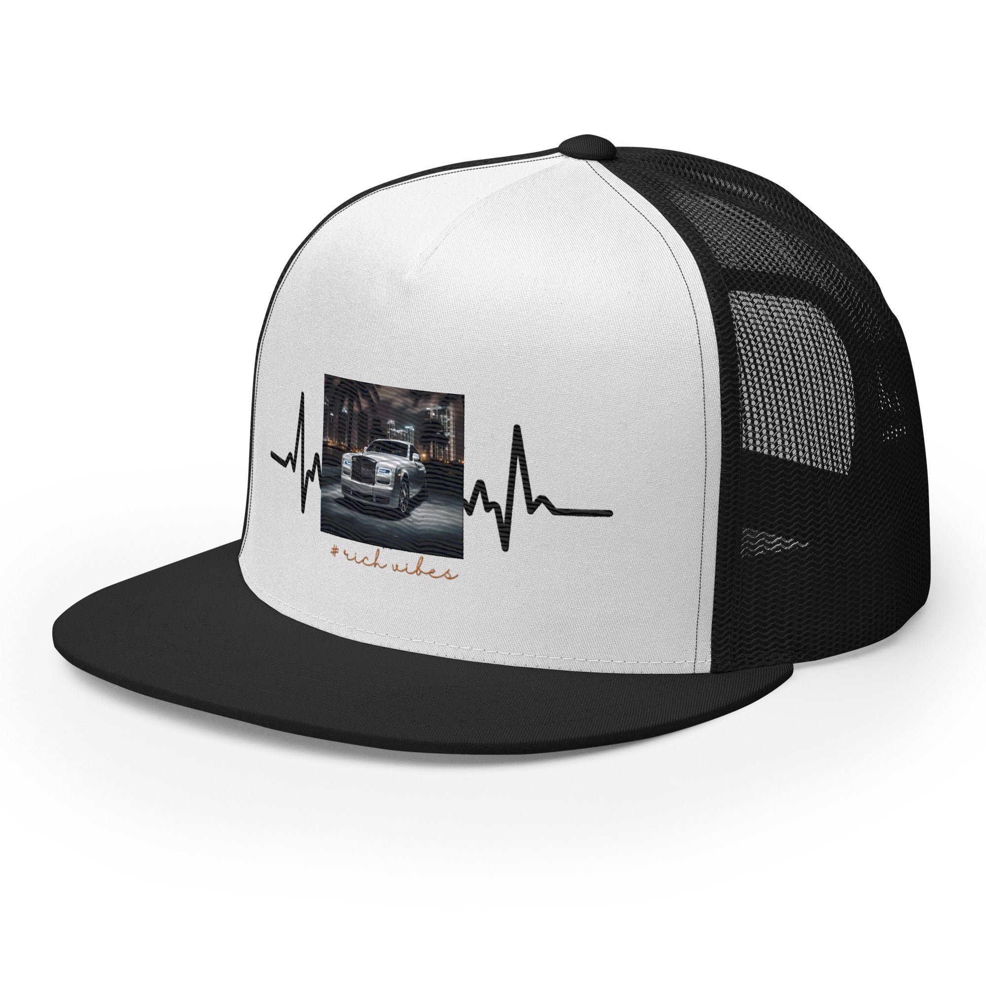 RV5 Rich Vibes RR Palm Tree Pulse Black - Trucker Cap