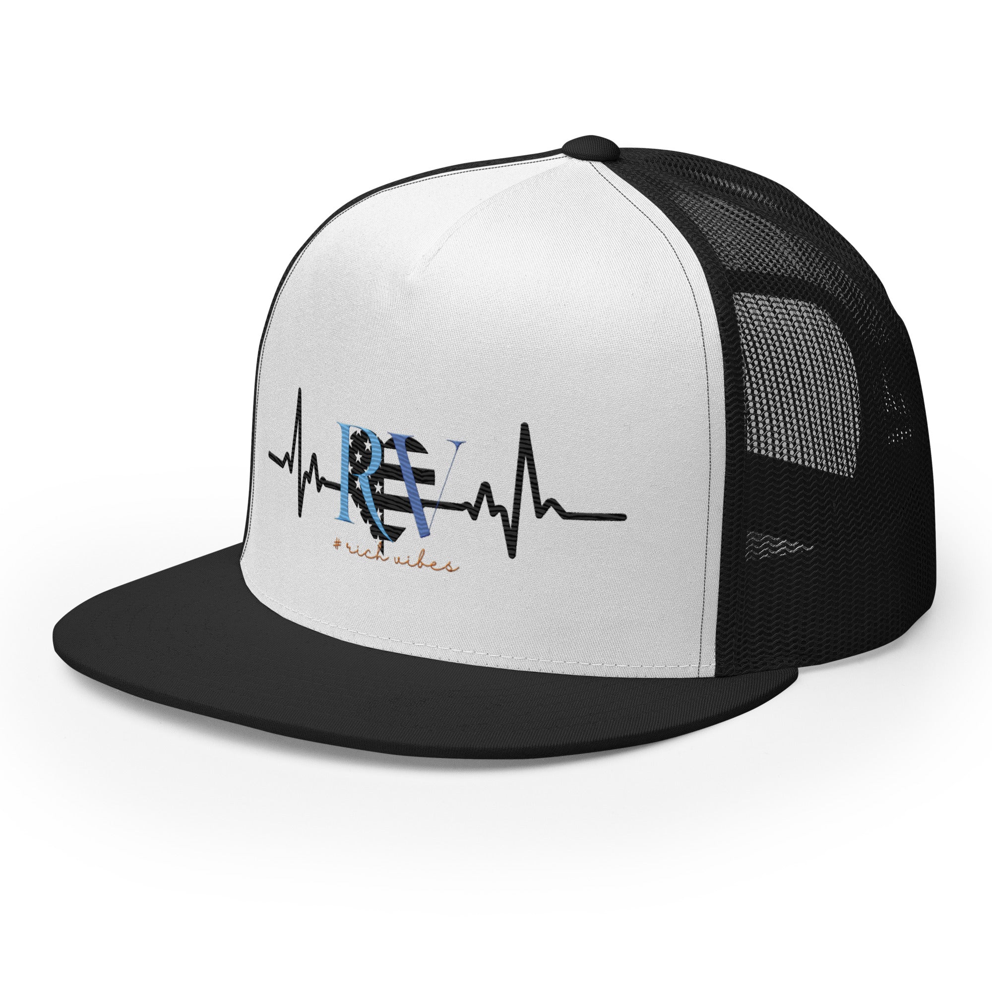 RV5 Rich Vibes Heart Pulse - Trucker Cap