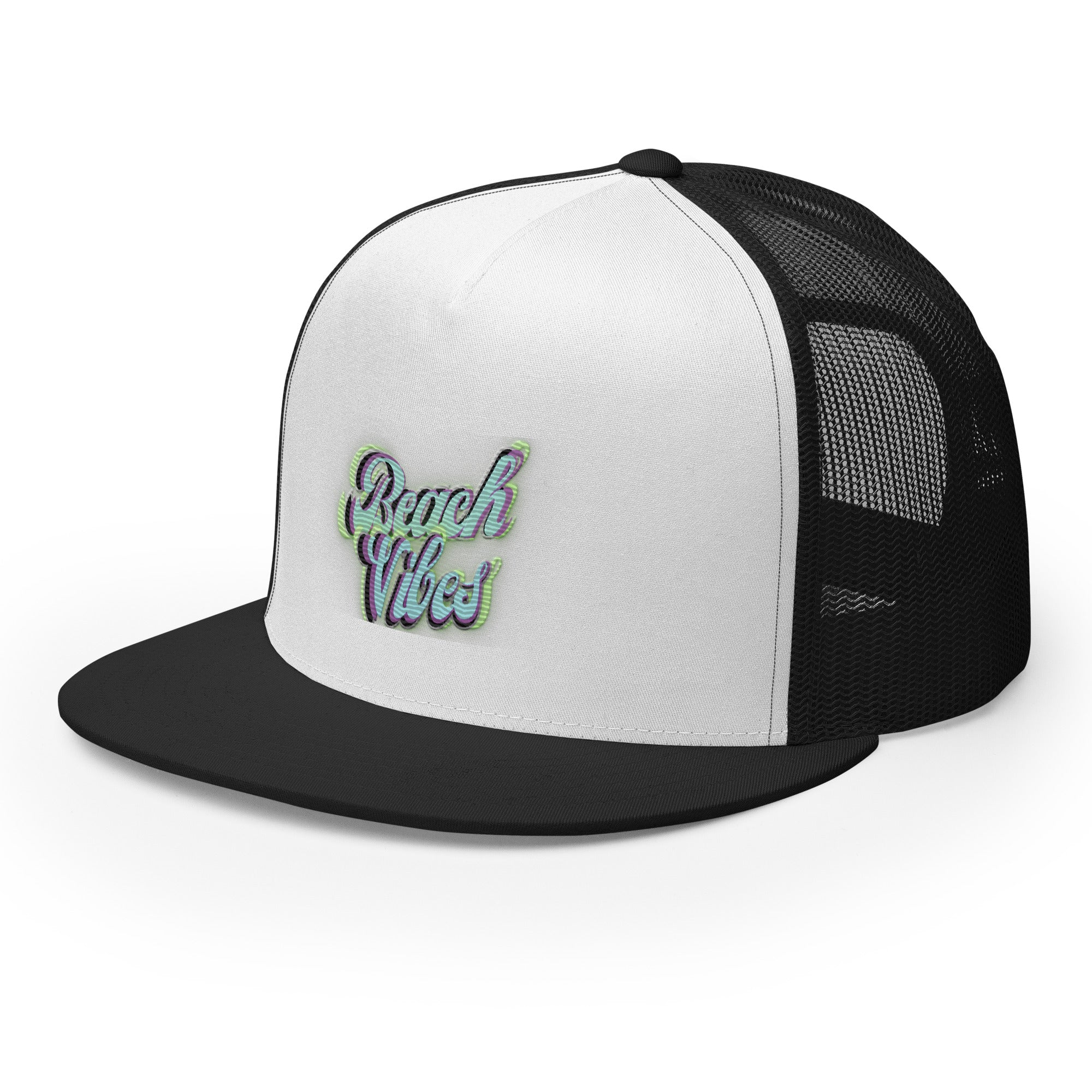 RICH VIBES Aqua Green Beach Vibes Black - Trucker Cap