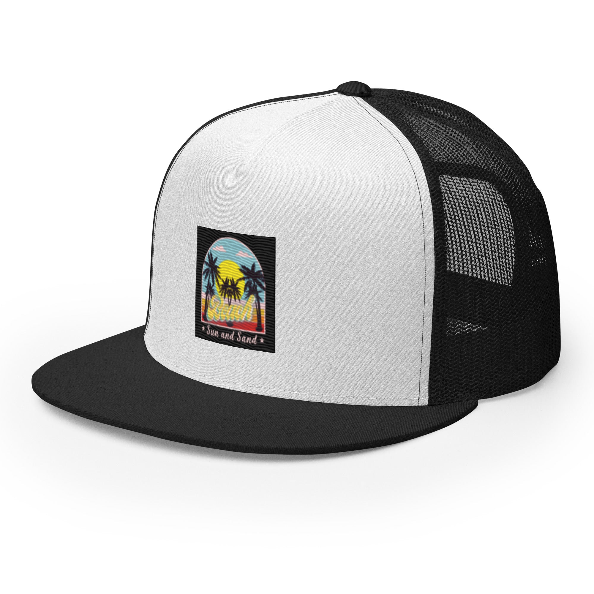 Vineyard Vibes Beach Sun and Sand Black - Trucker Cap