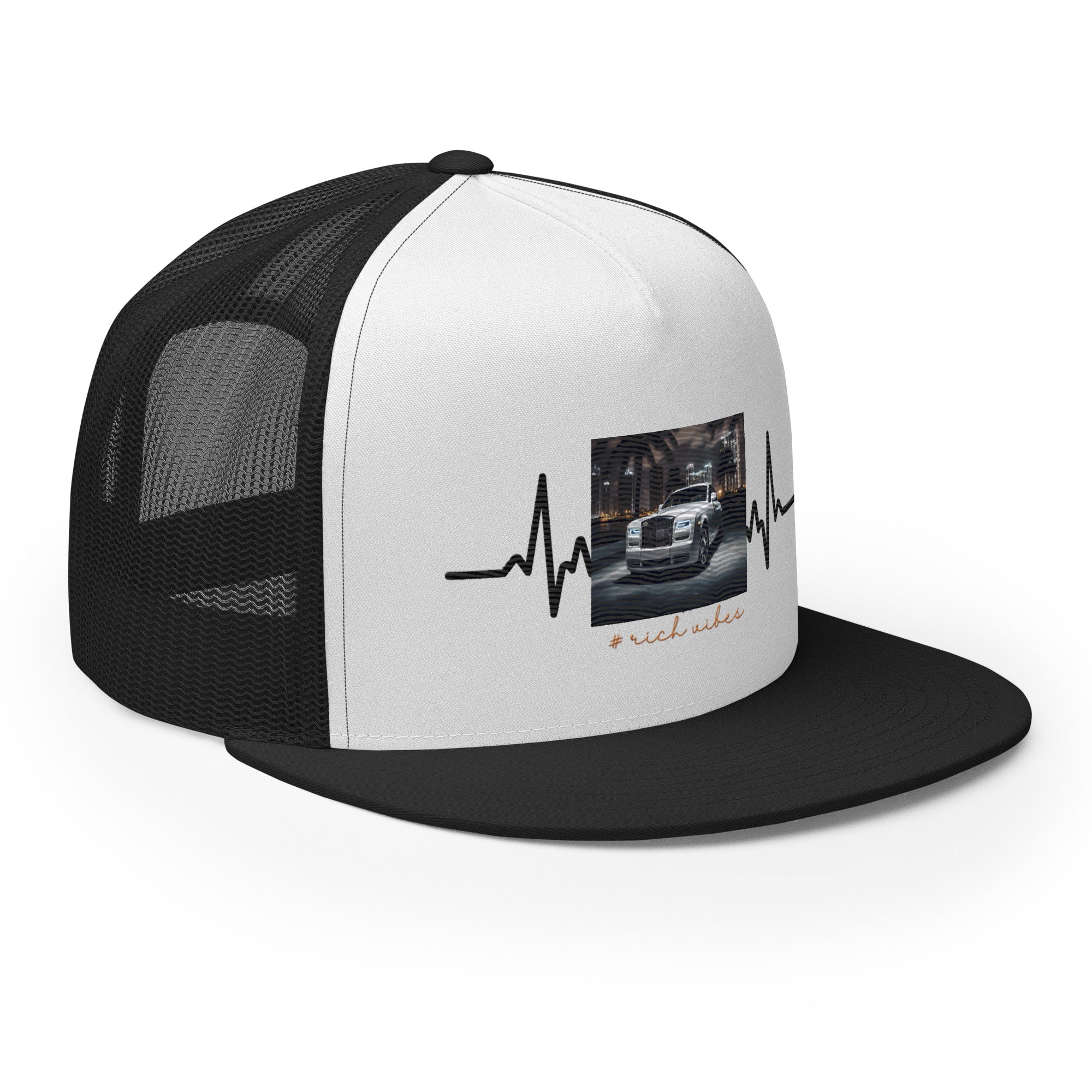 RV5 Rich Vibes RR Palm Tree Pulse Black - Trucker Cap