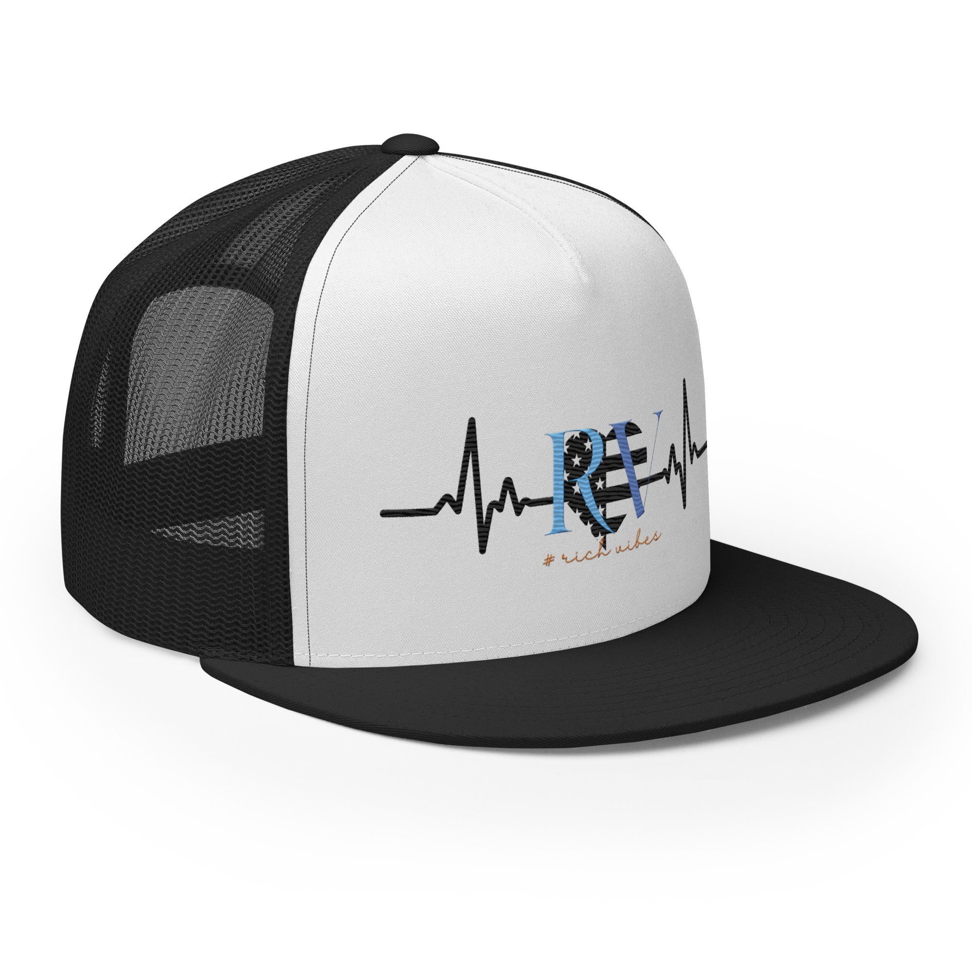 RV5 Rich Vibes Heart Pulse - Trucker Cap