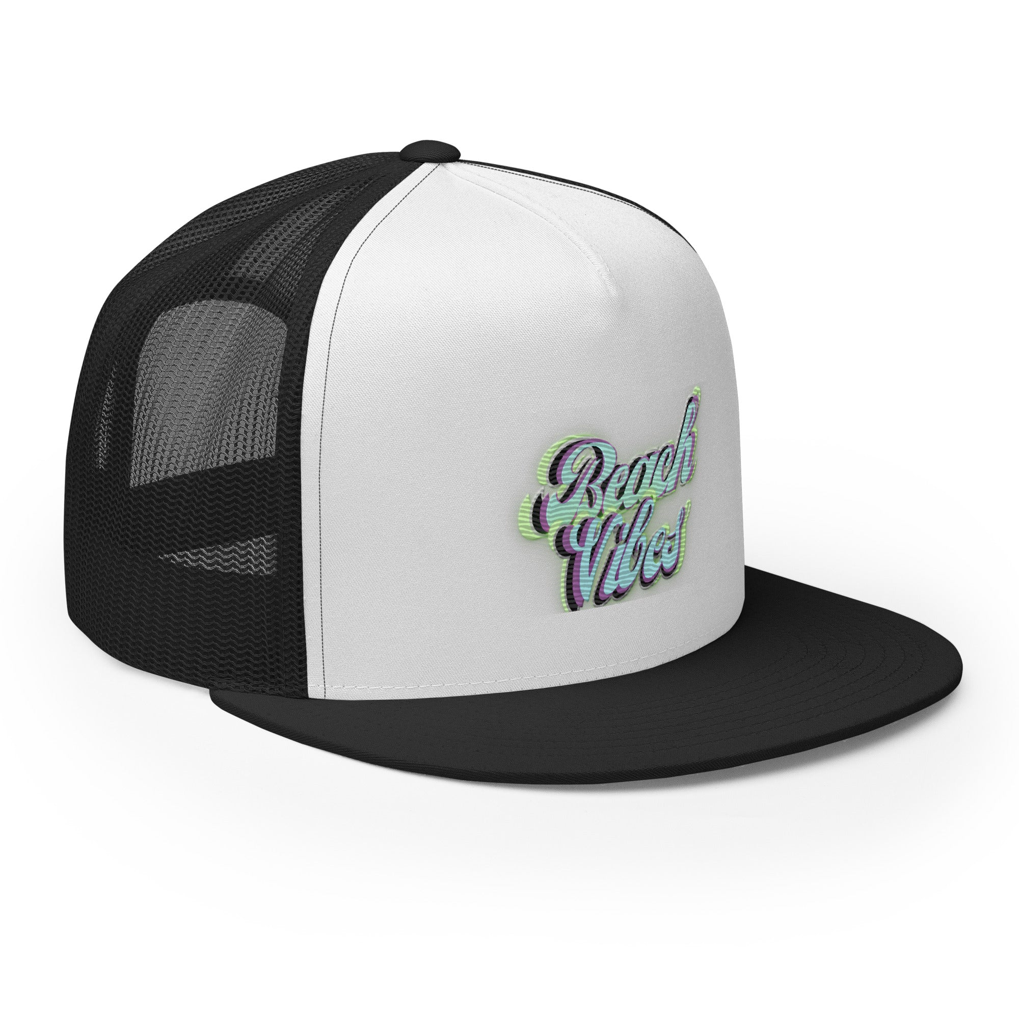 RICH VIBES Aqua Green Beach Vibes Black - Trucker Cap