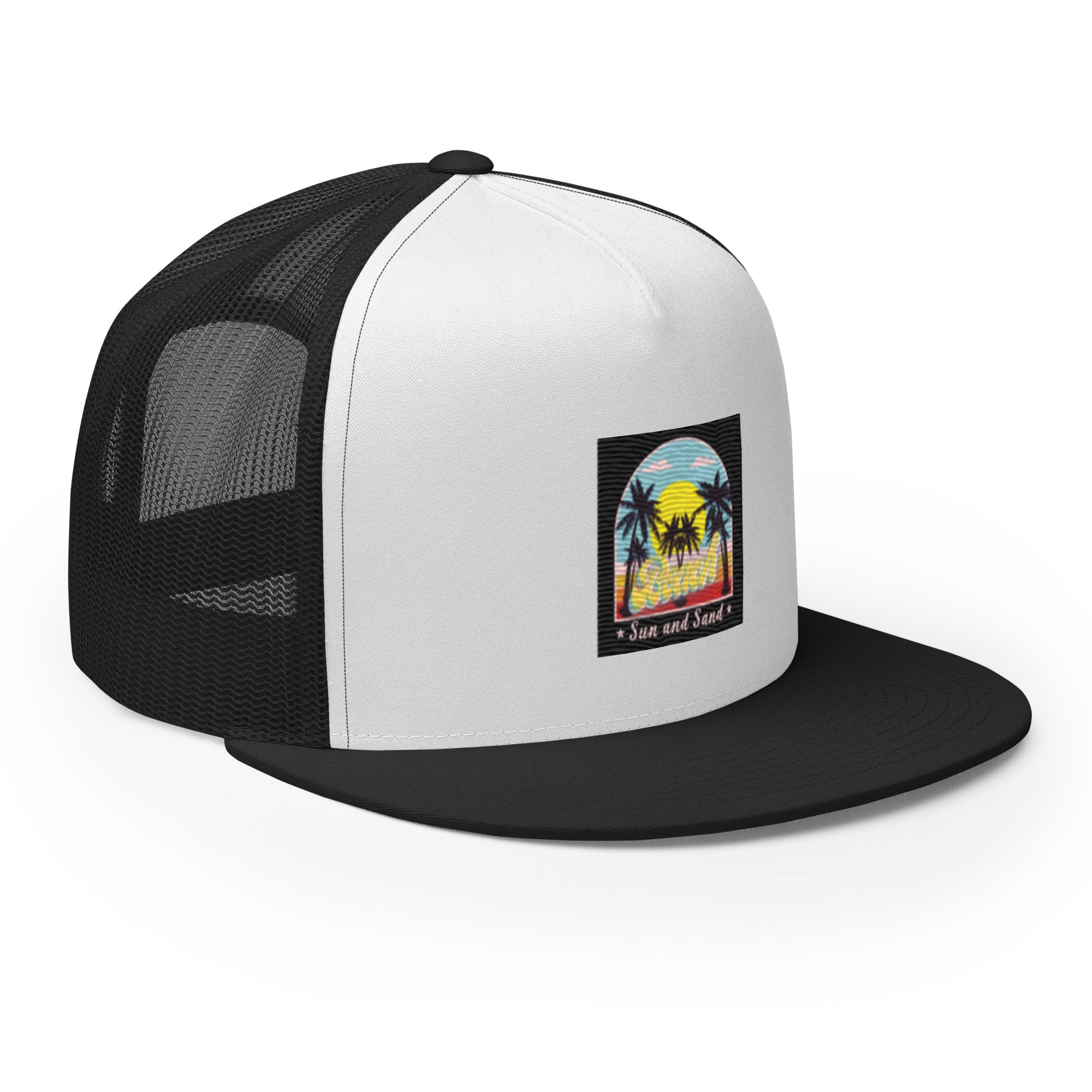 Vineyard Vibes Beach Sun and Sand Black - Trucker Cap