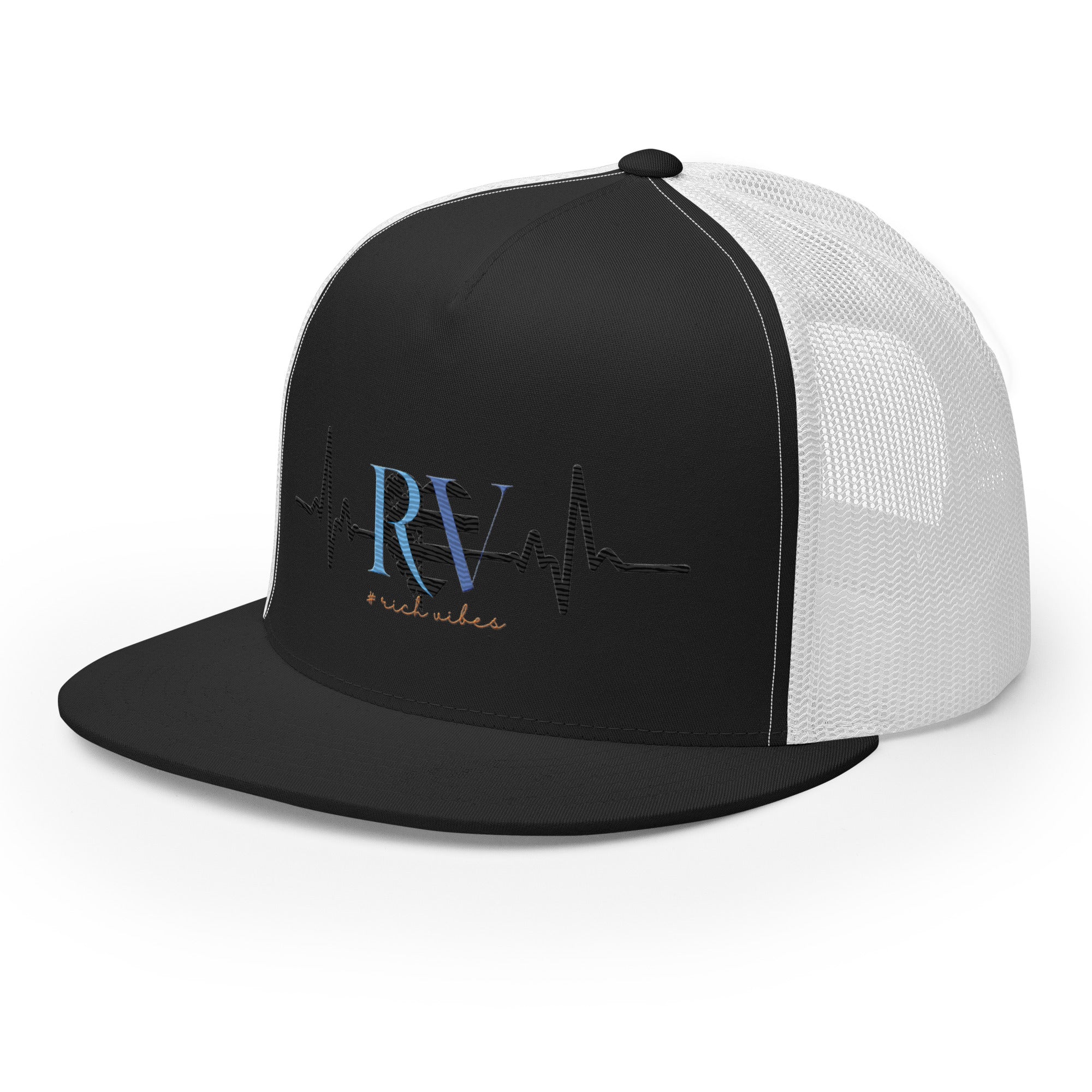 RV5 Rich Vibes Heart Pulse - Trucker Cap