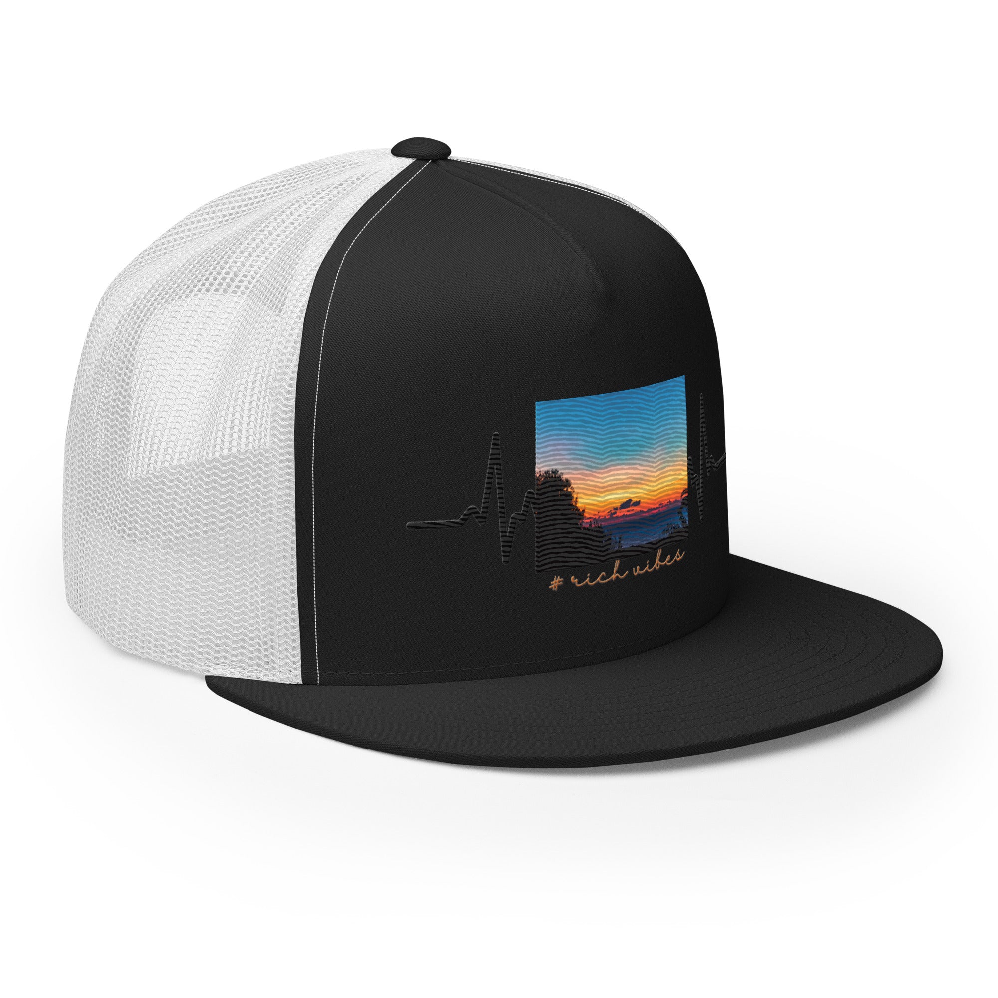 RV5 Rich Vibes Summer Sunset Pulse - Trucker Cap