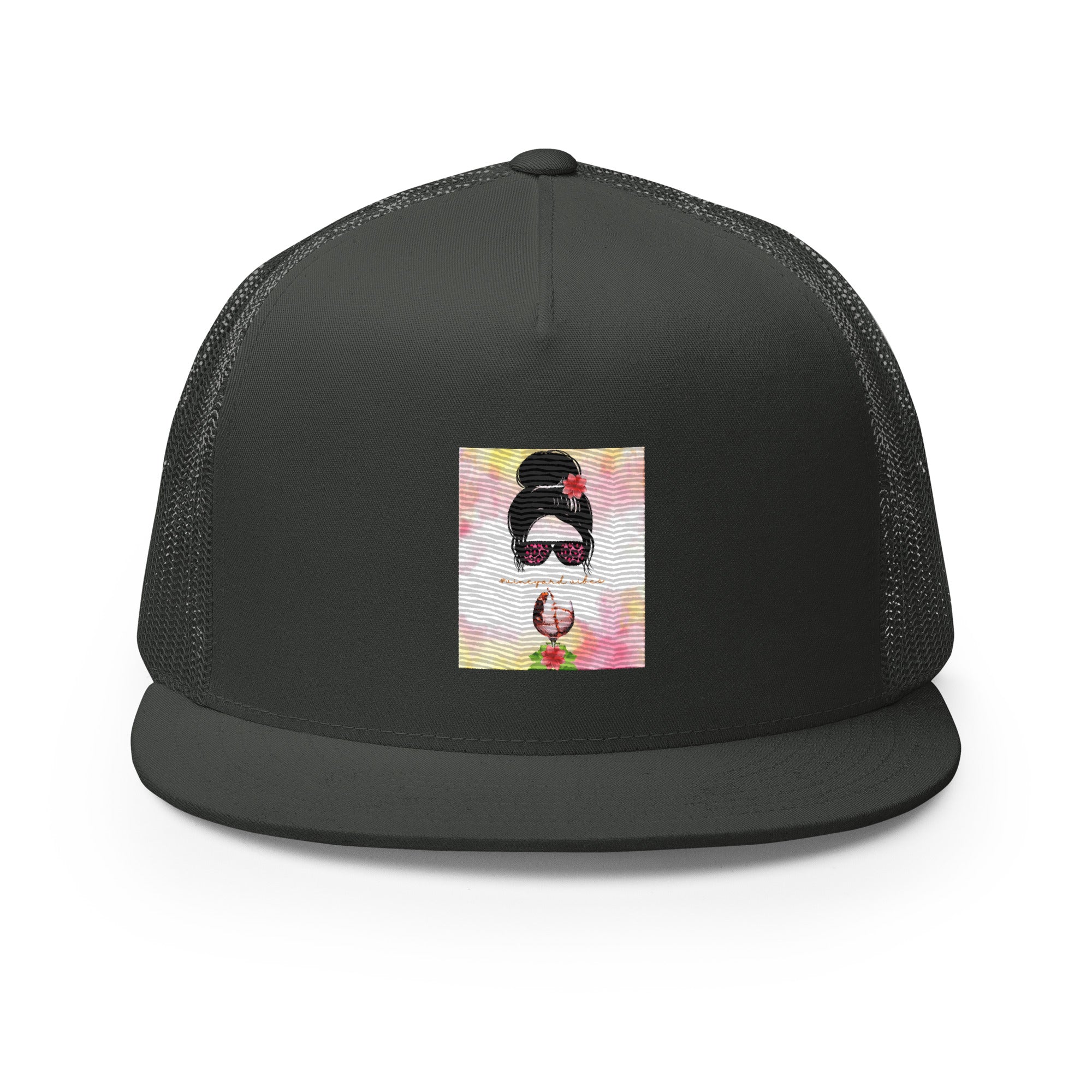 Vineyard Vibes Pink Water Color - Trucker Cap