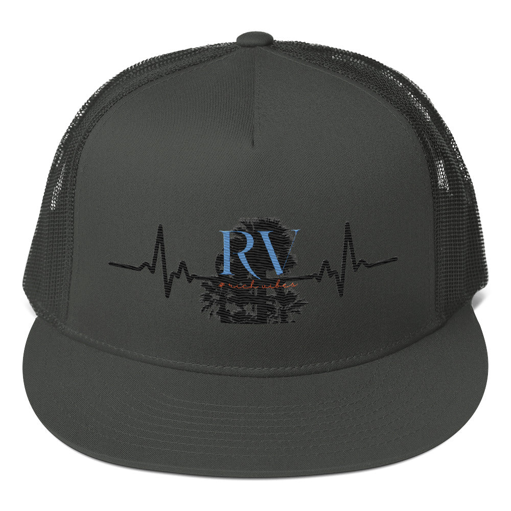 RV5 Rich Vibes Palm Tree Pulse - Trucker Cap
