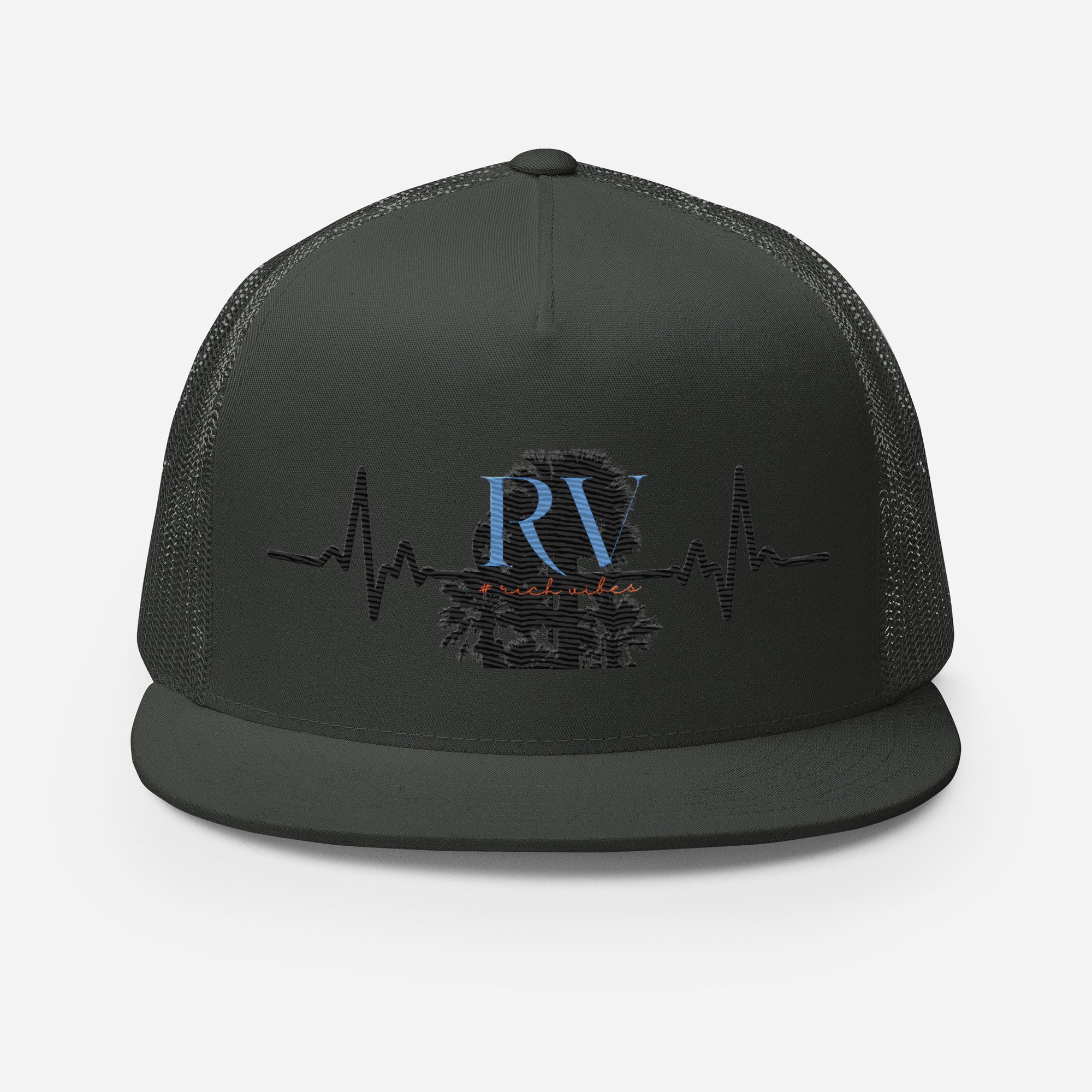 RV5 Rich Vibes Palm Tree Pulse - Trucker Cap
