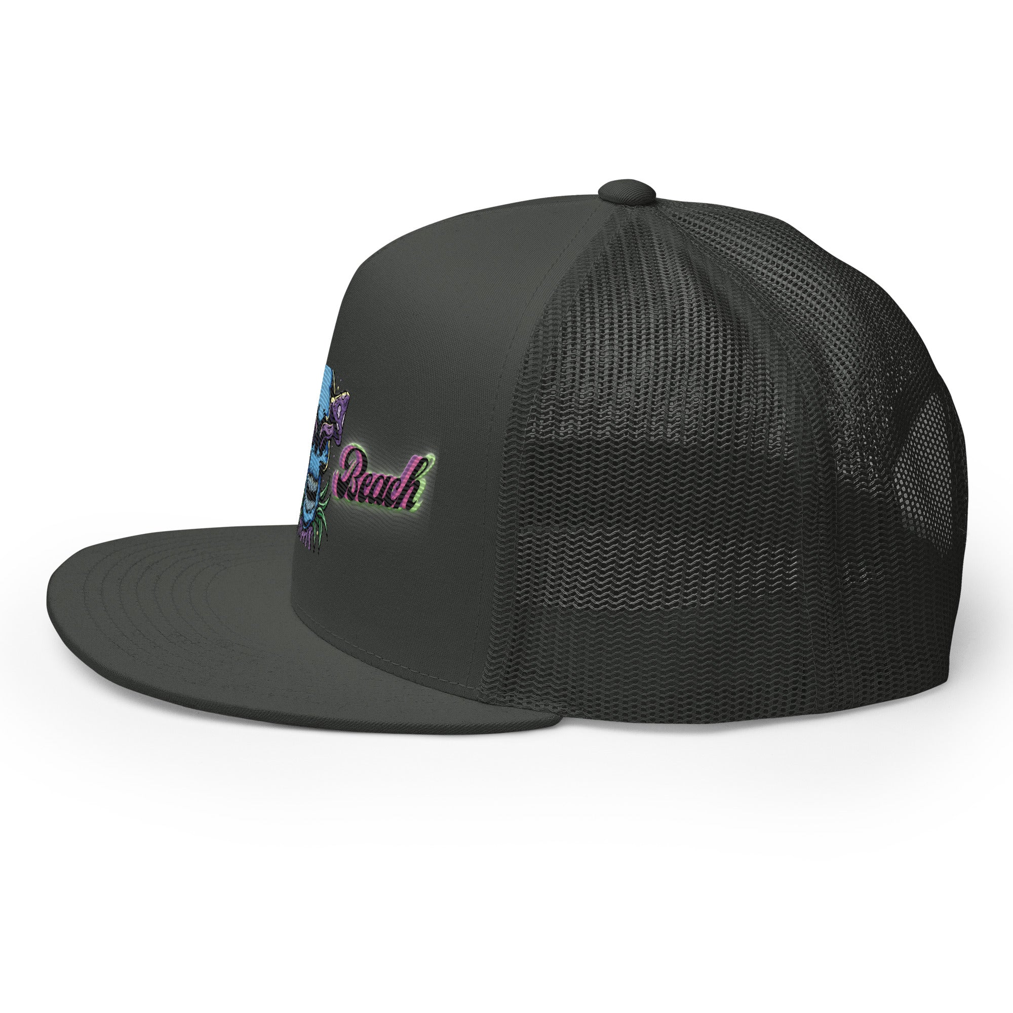 RV5 Brand Of The Brave Purple Shroom Skull Vibes Black - Trucker Cap
