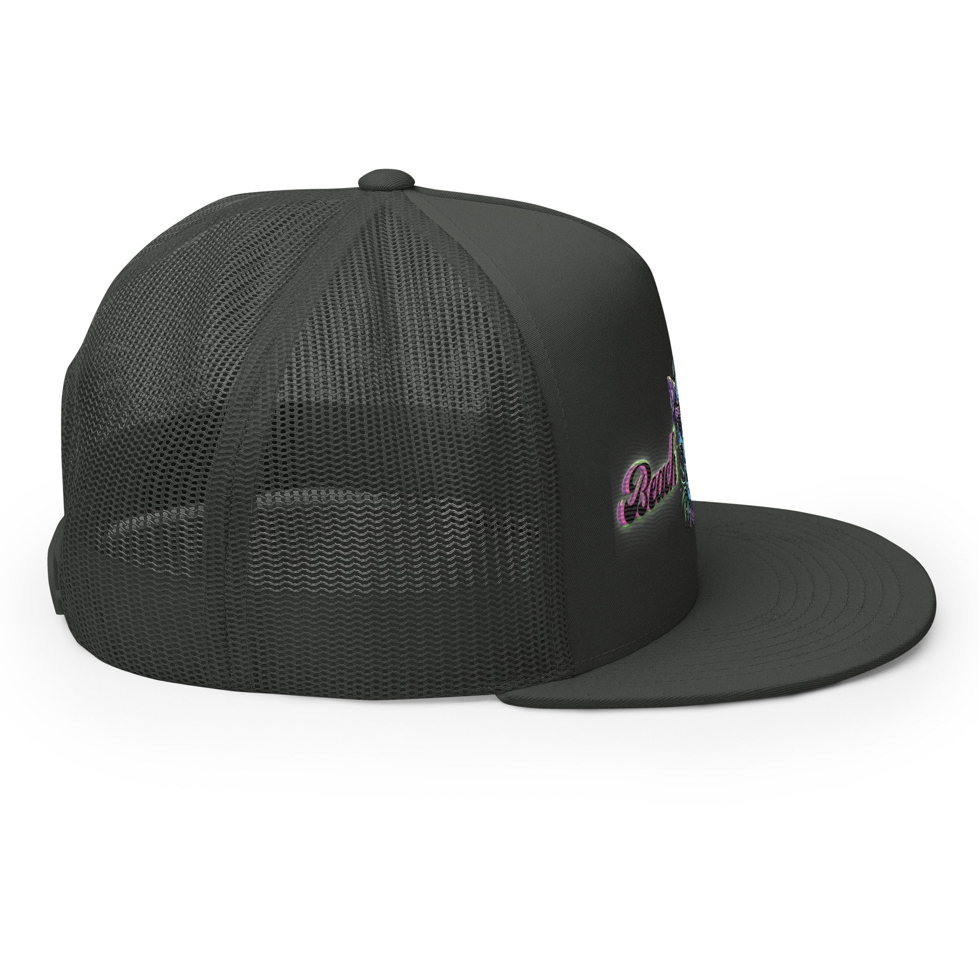 RV5 Brand Of The Brave Purple Shroom Skull Vibes Black - Trucker Cap