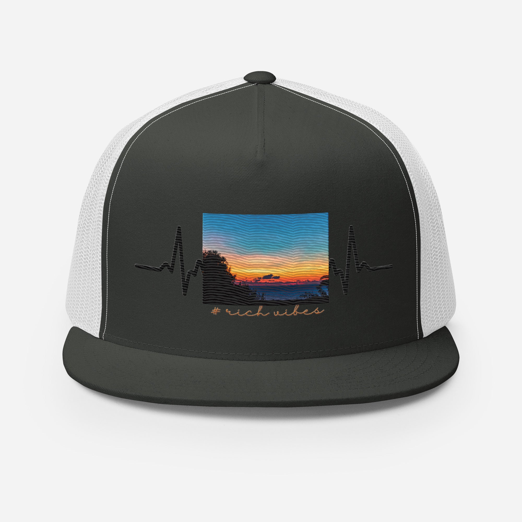 RV5 Rich Vibes Summer Sunset Pulse - Trucker Cap