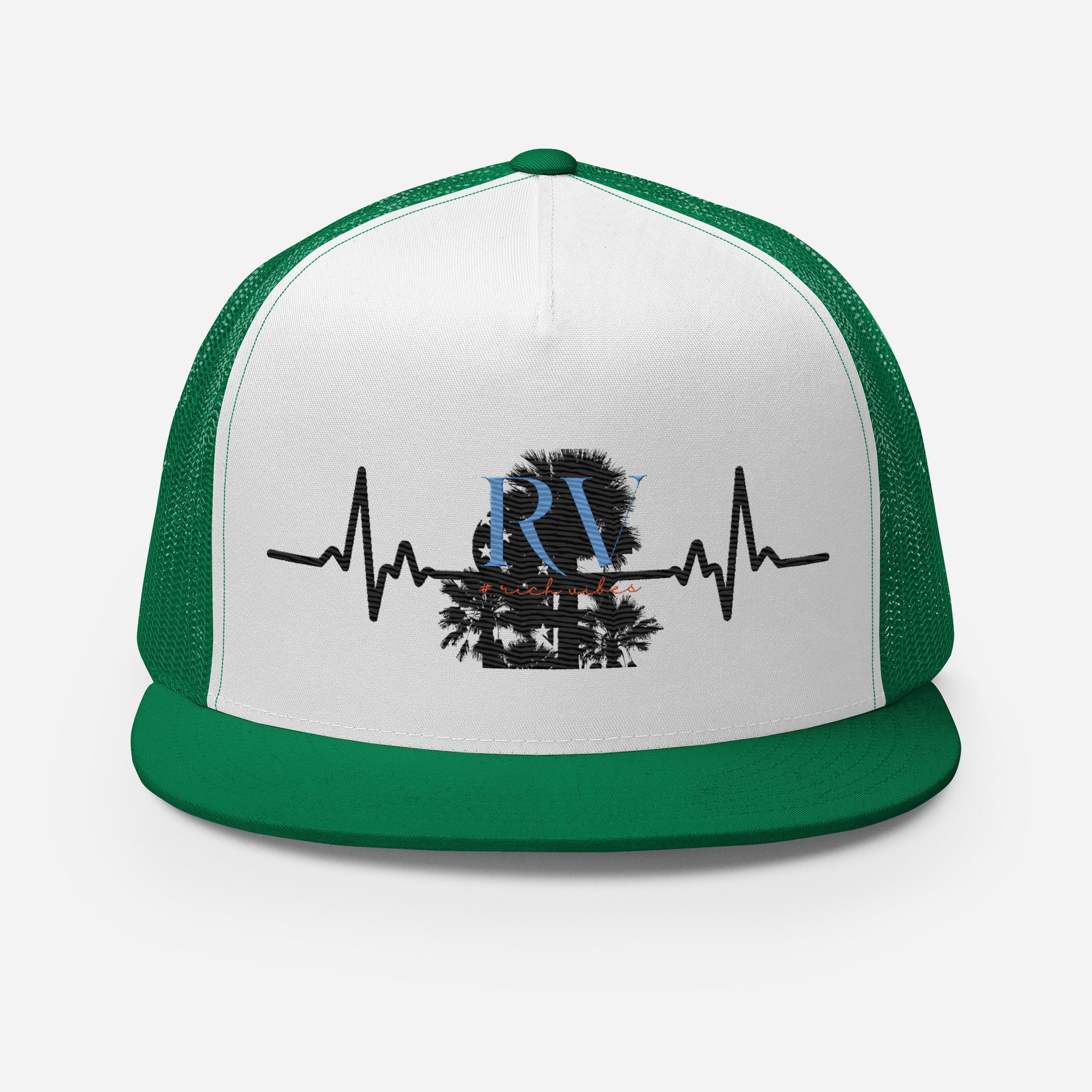 RV5 Rich Vibes Palm Tree Pulse - Trucker Cap