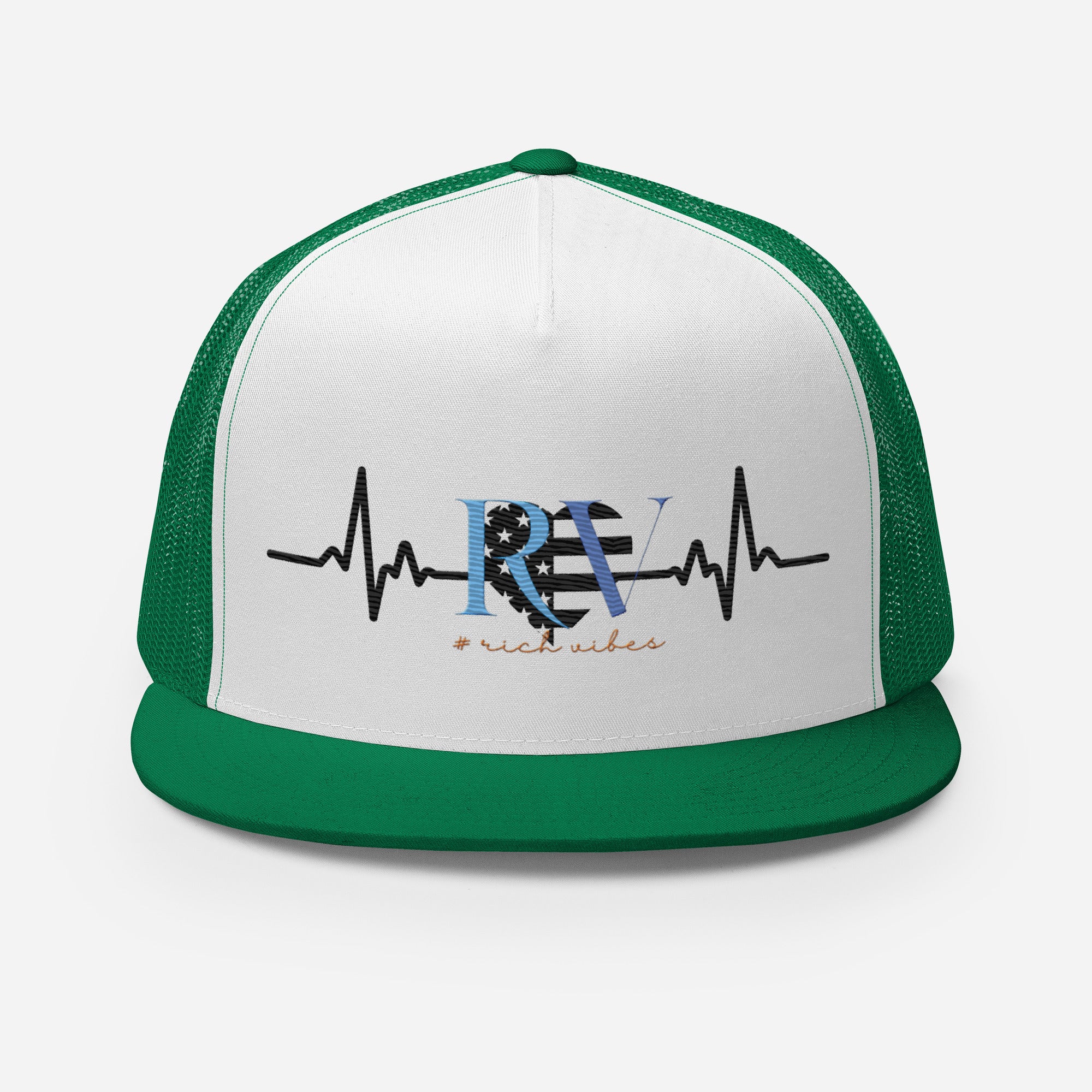 RV5 Rich Vibes Heart Pulse - Trucker Cap