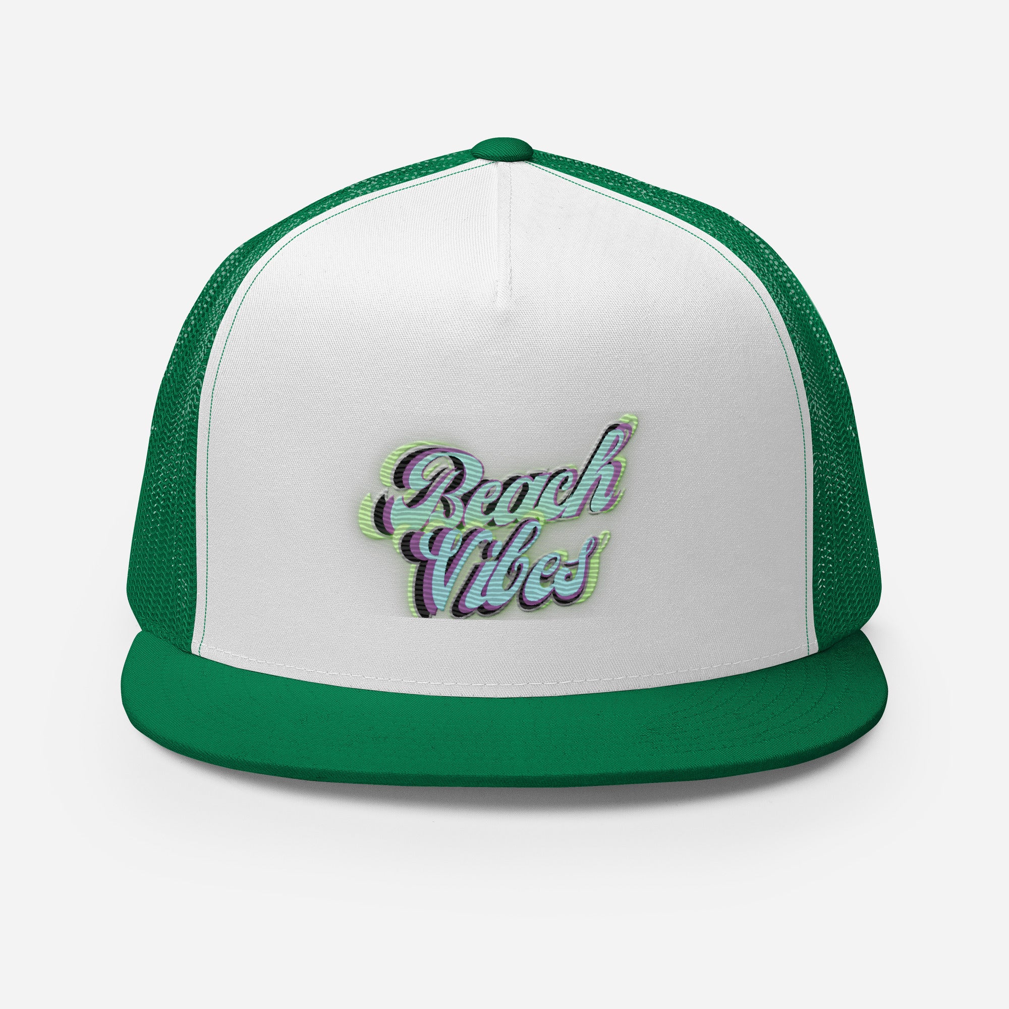 RICH VIBES Aqua Green Beach Vibes Black - Trucker Cap